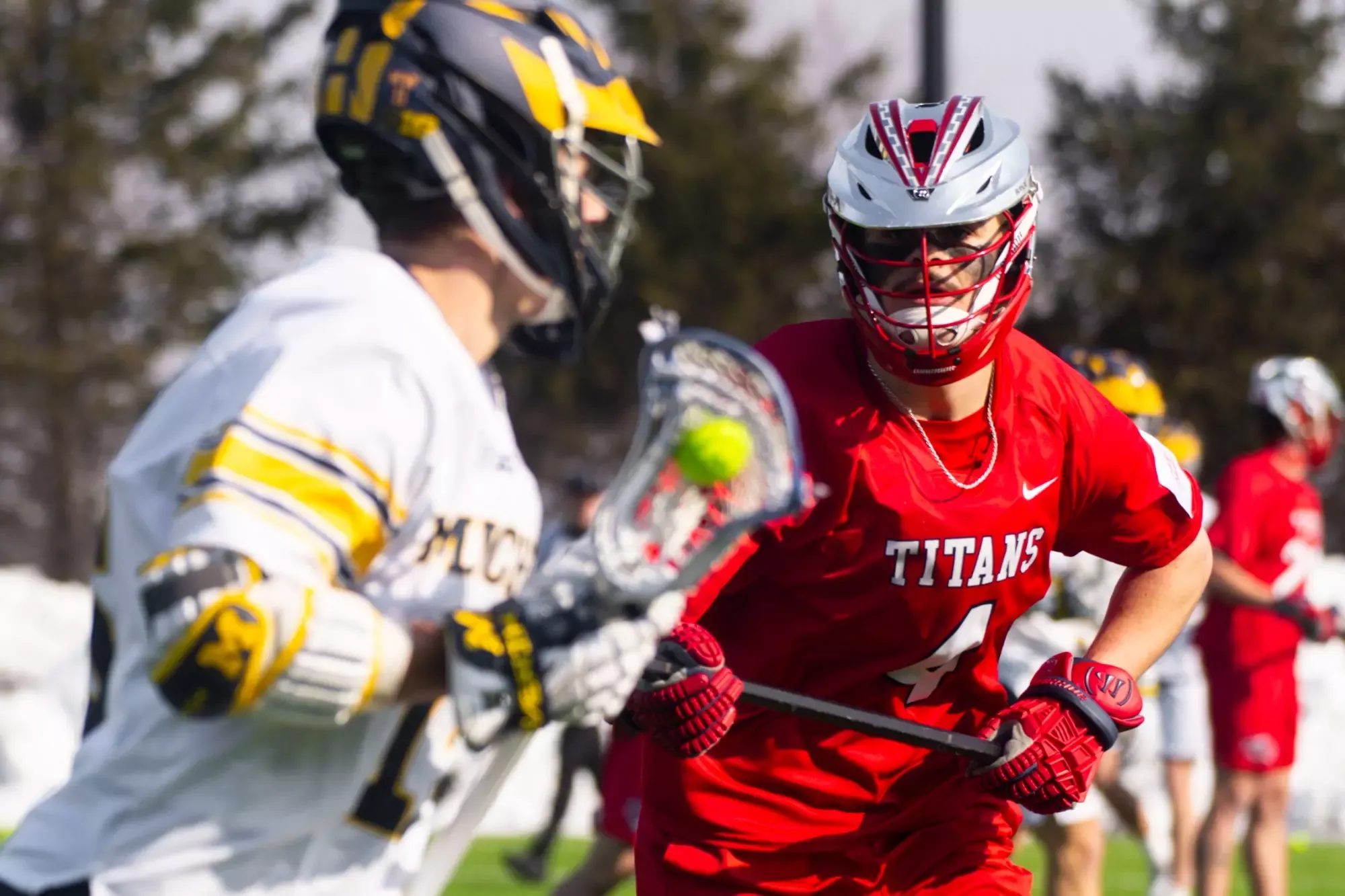 Kyle Grant on defense 