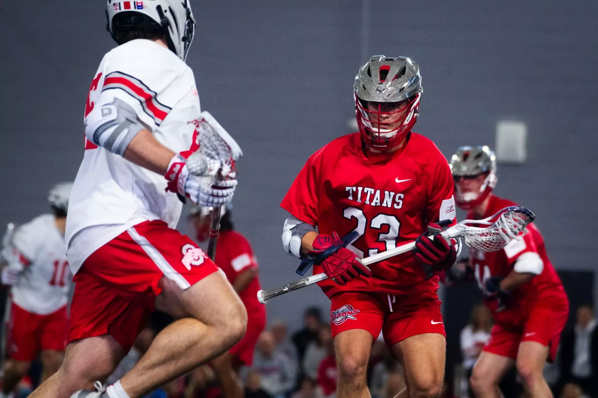 Tommy Thompson on defense 