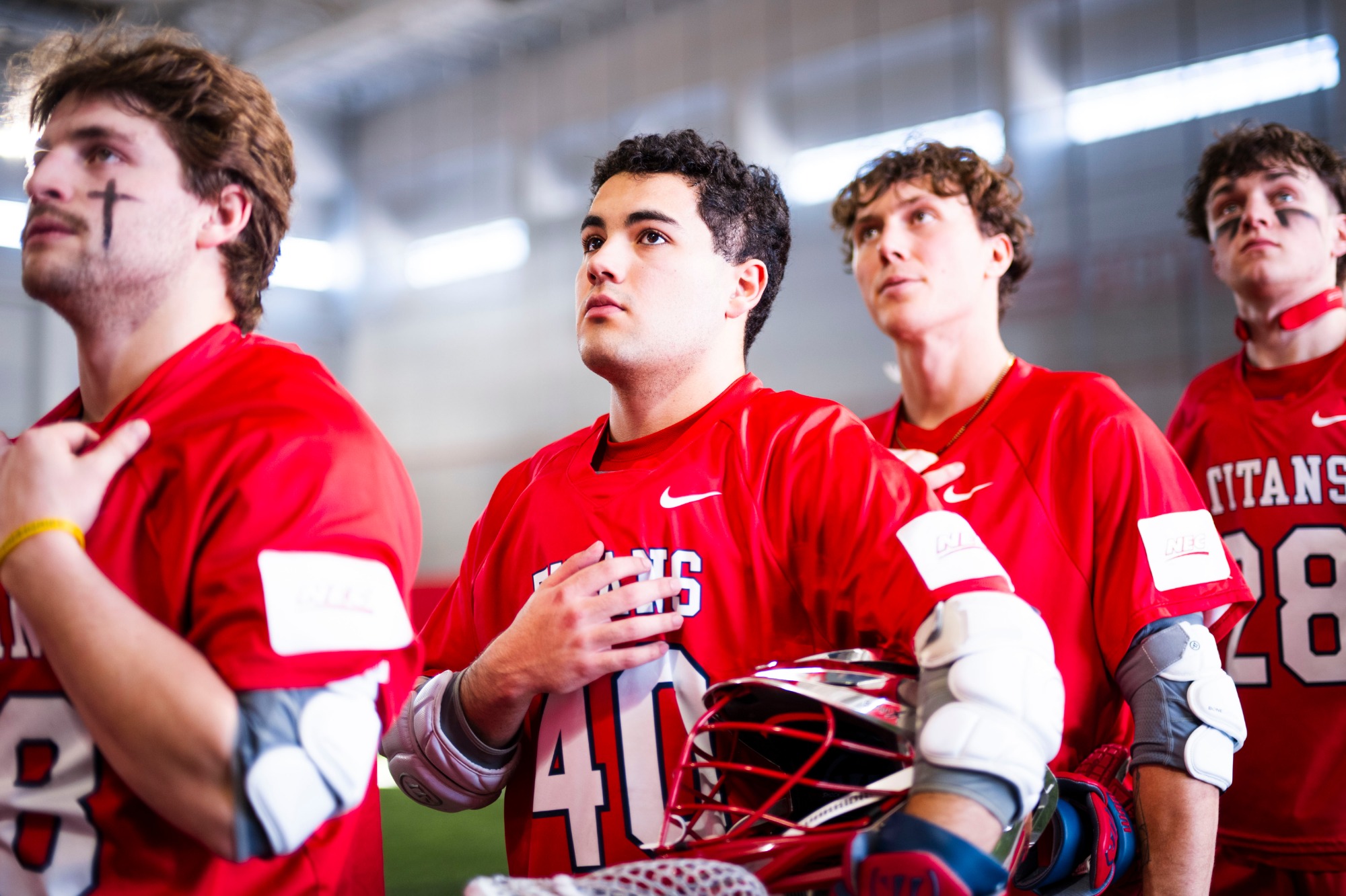 Titans stand for national anthem 