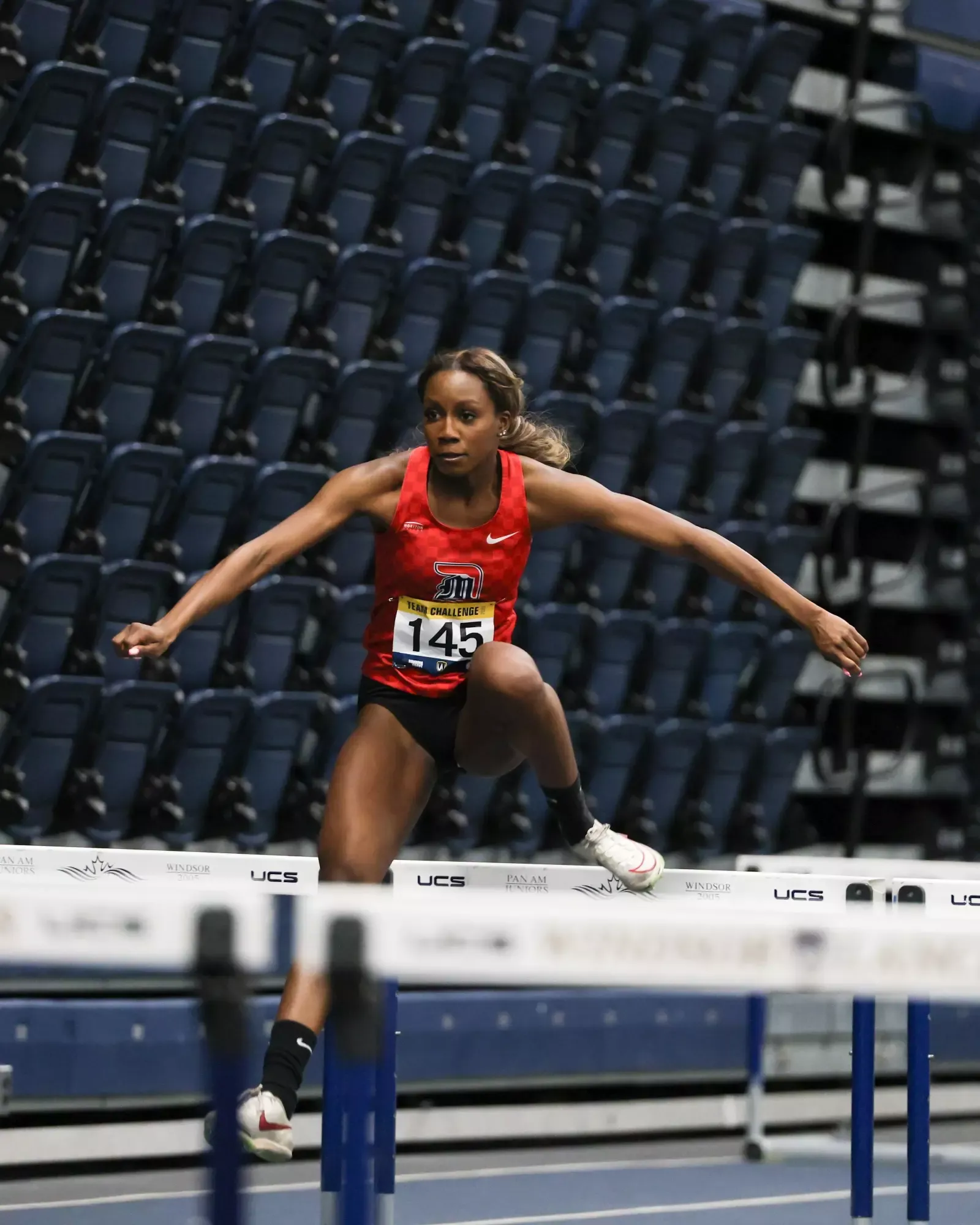 Jada Clark in the 60 meter hurdles