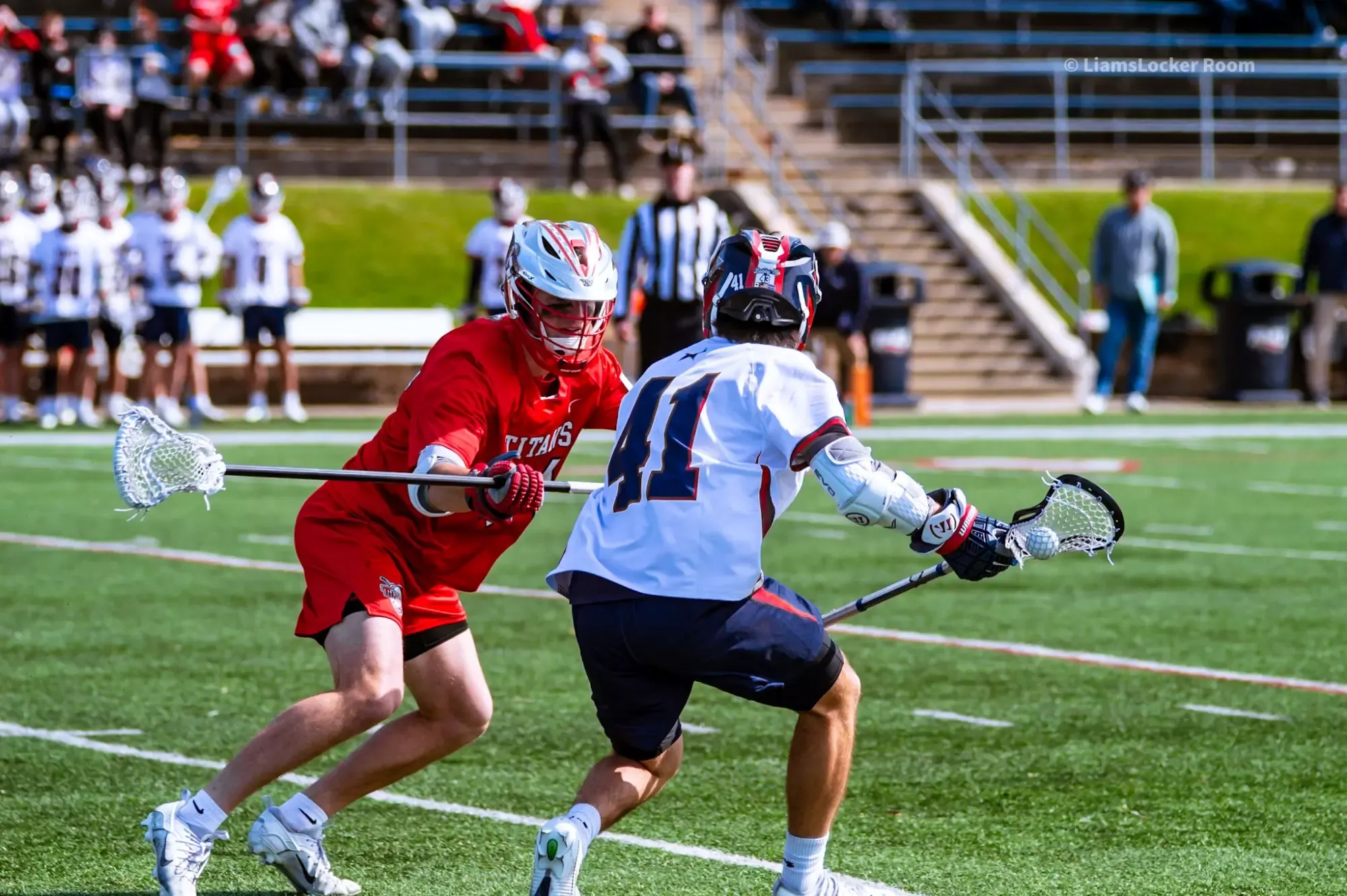 Sean Henige on defense 