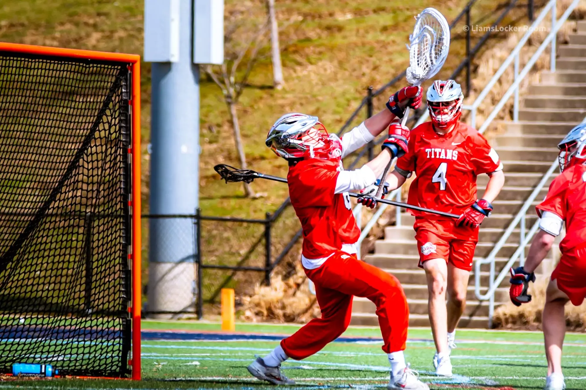 Cooper St. Clair makes a save