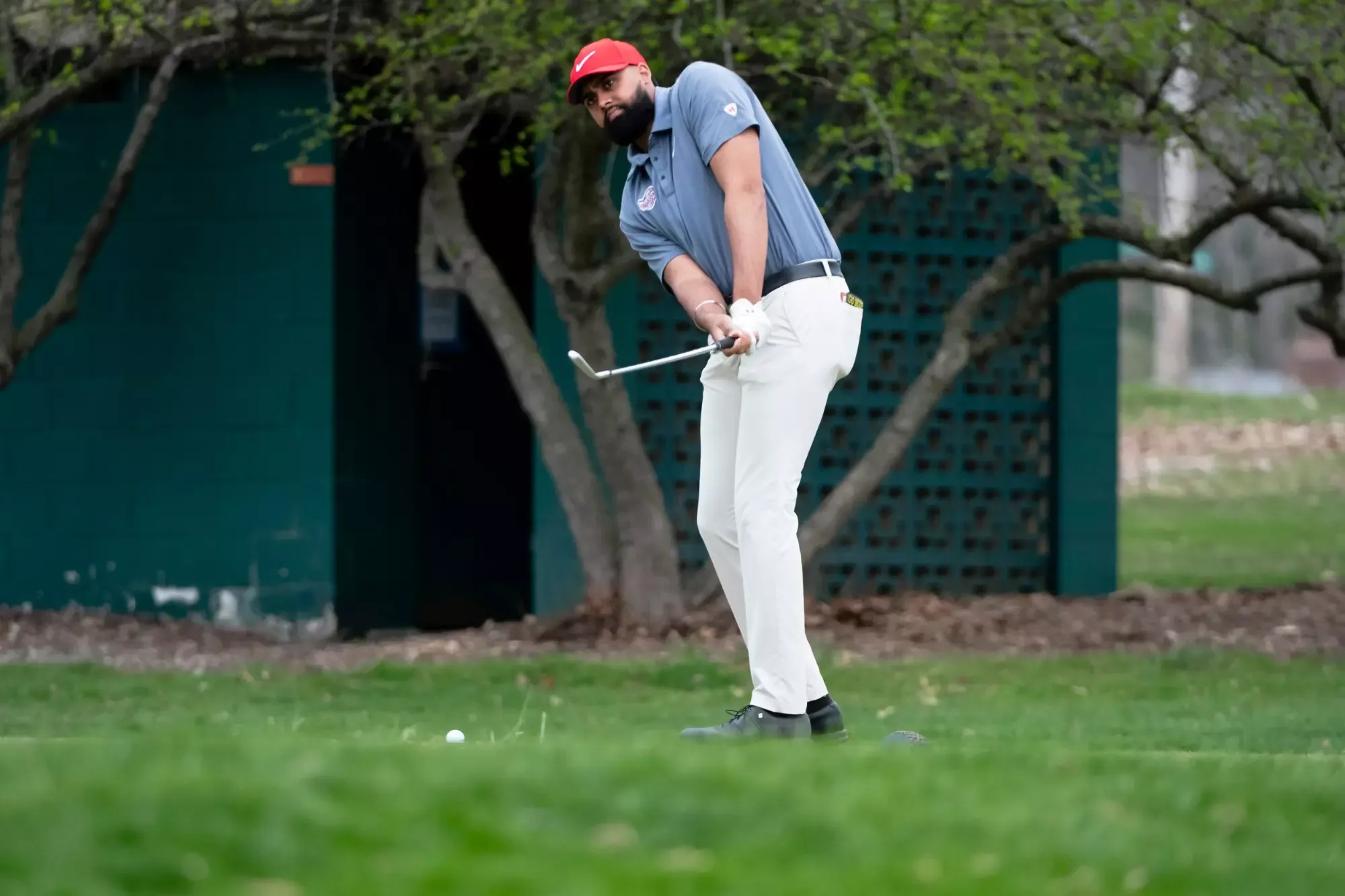 Bavake Sihota with a chip shot 