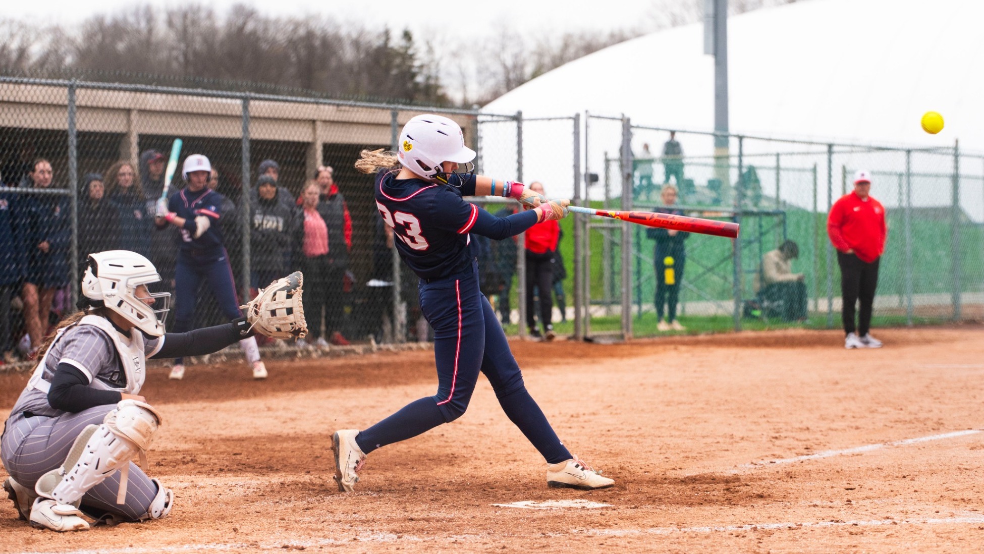 Wendy Ketola connected on a hit at Oakland