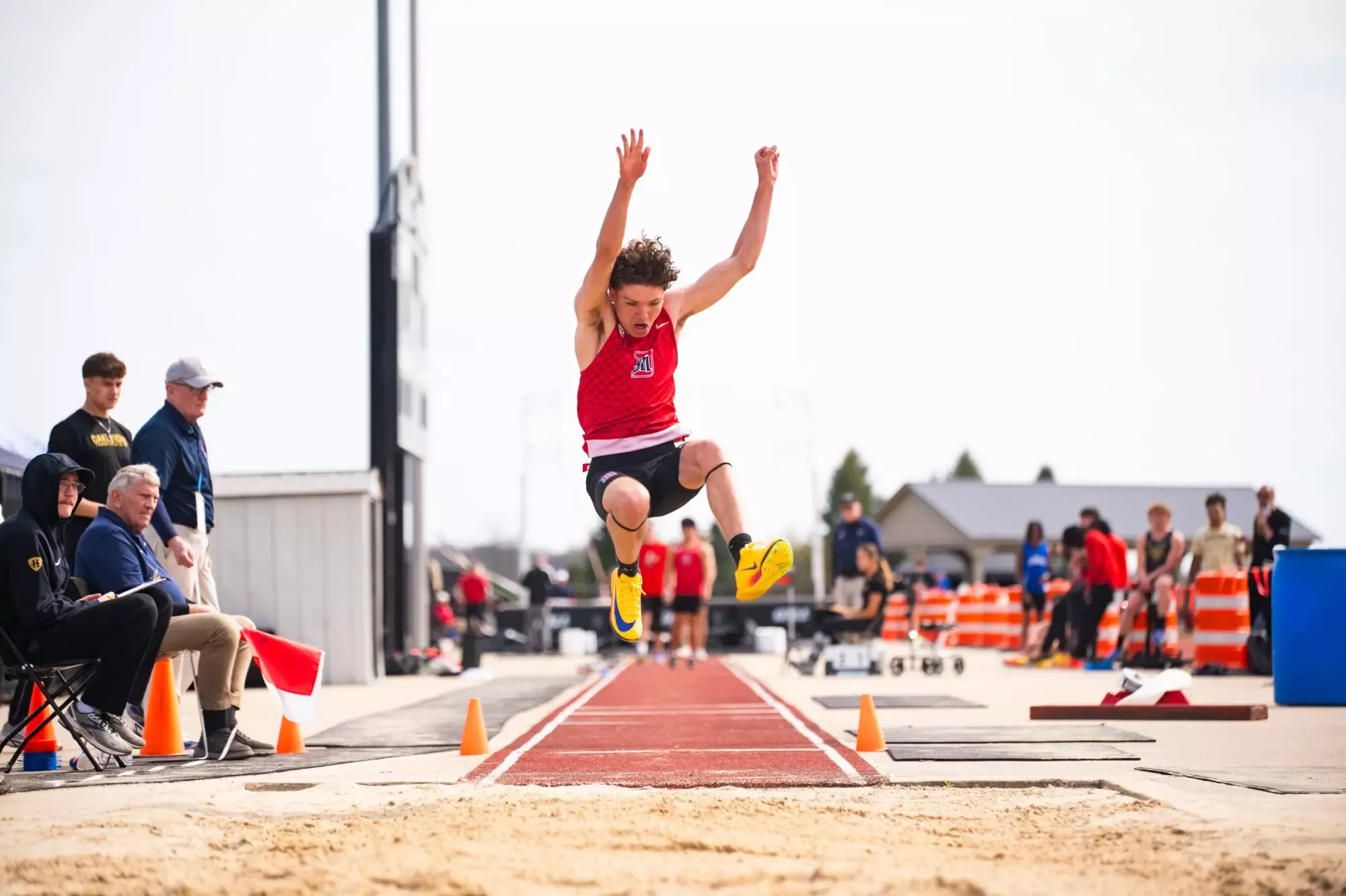 Kyle Falls in the long jump