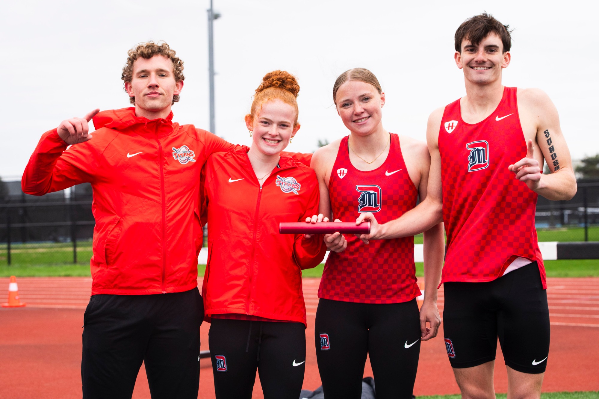 Titans winning mixed gender relay squad