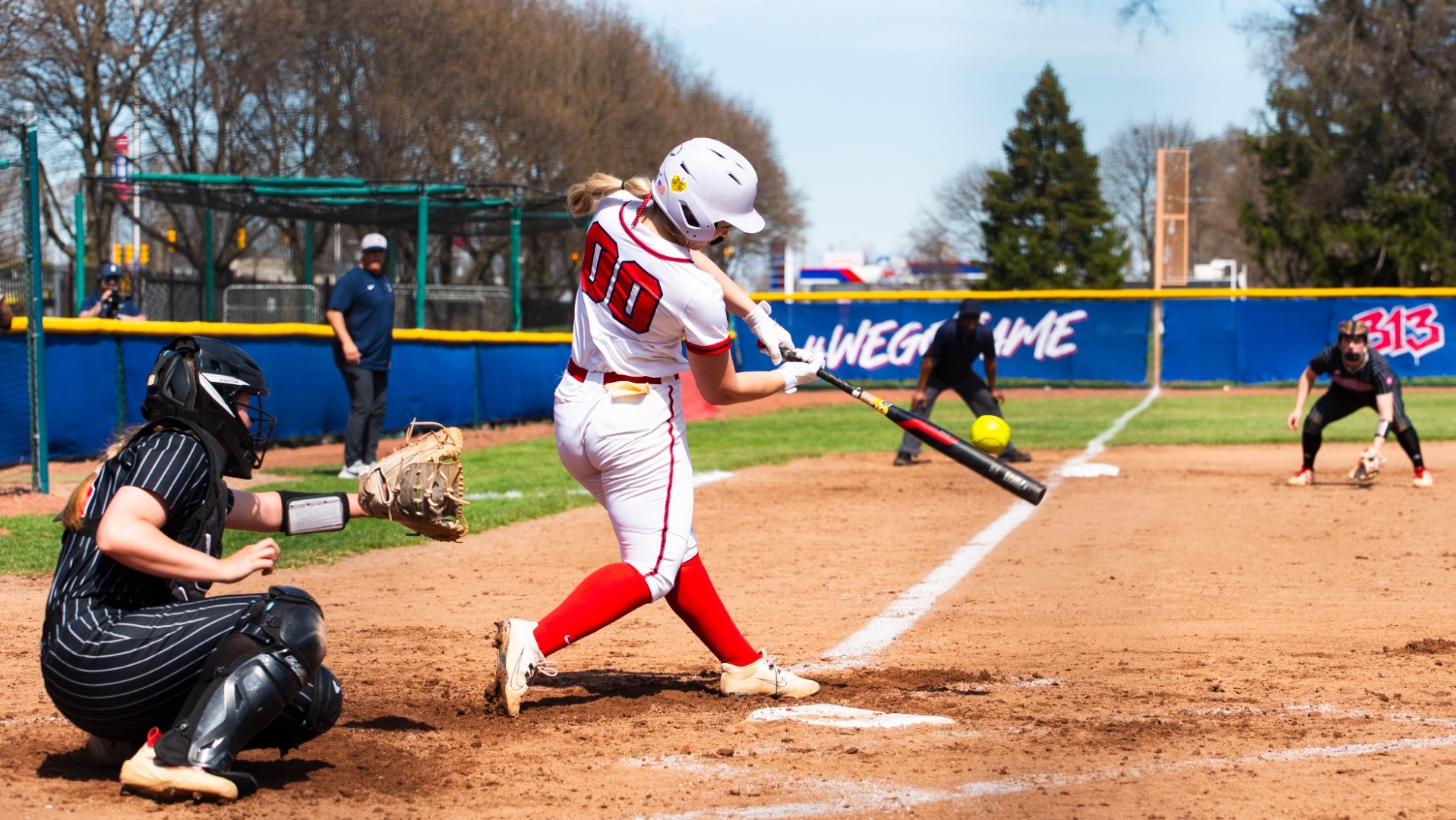 Savannah Schultz hits the ball vs IU Indy