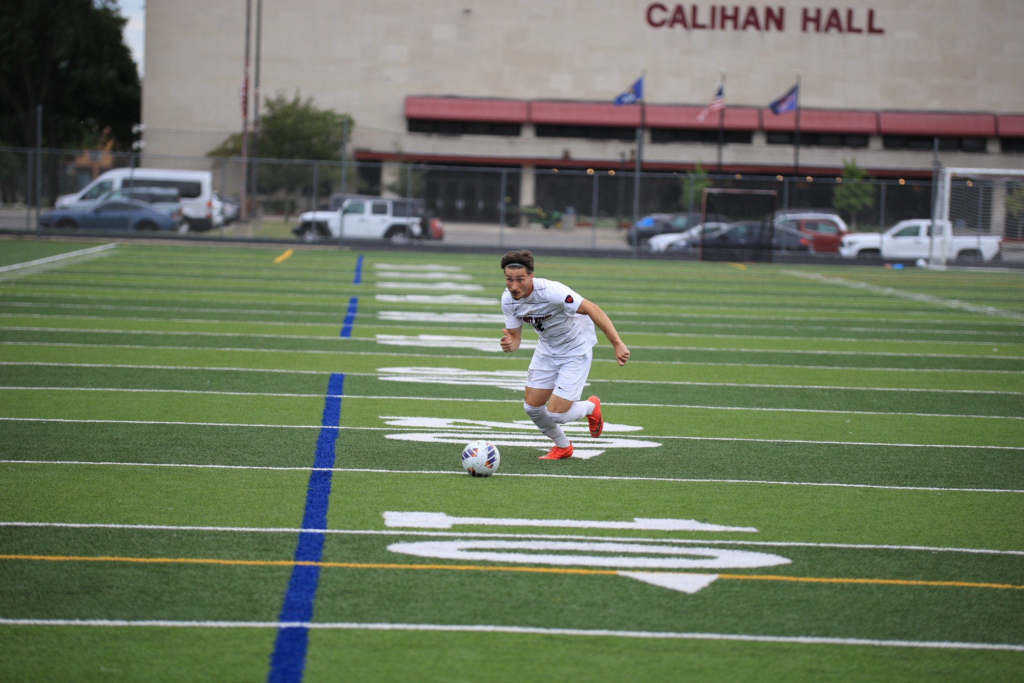 Clayton Lafayette on a free kick