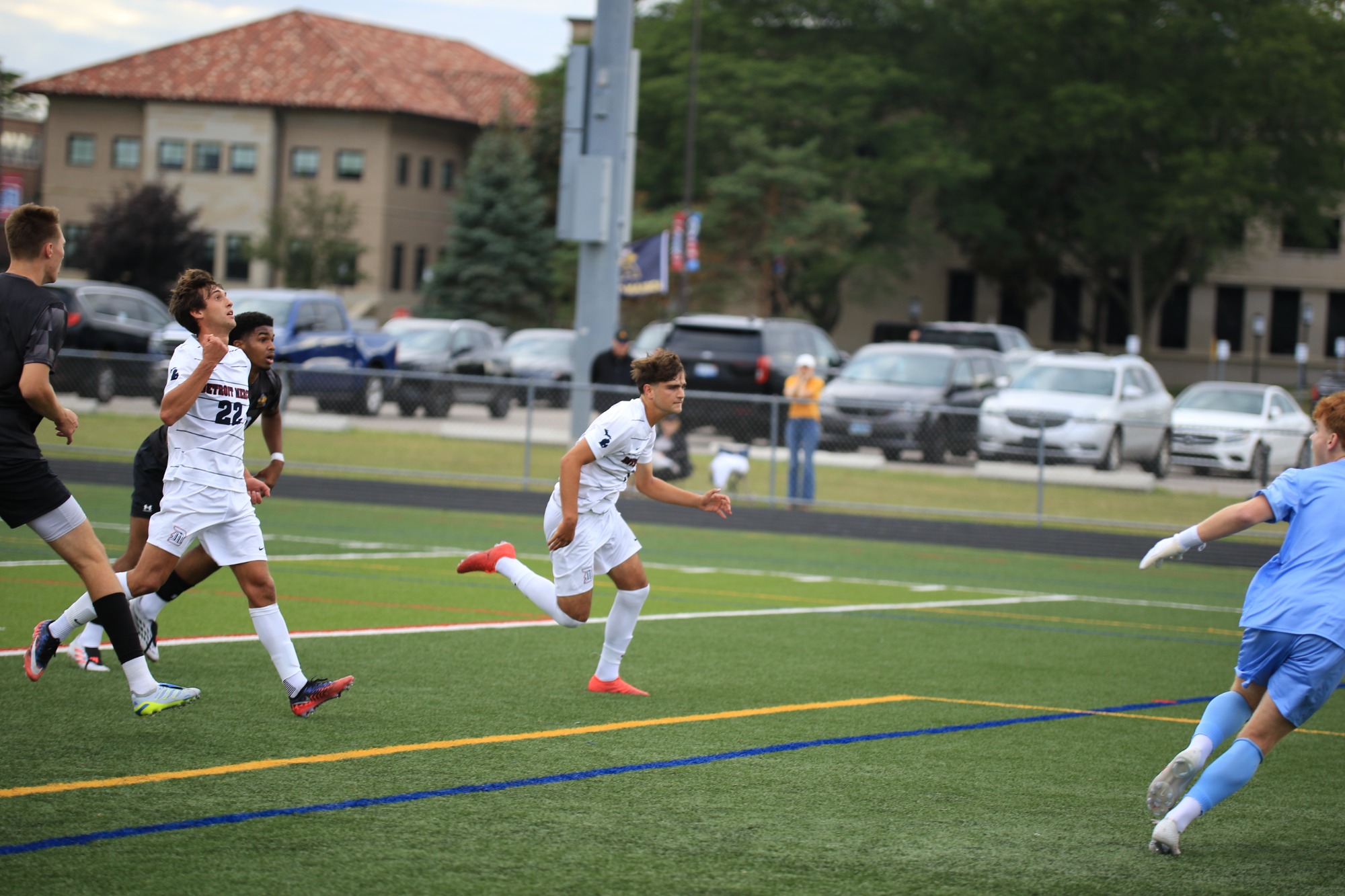 Daniel Kadiu chases one down