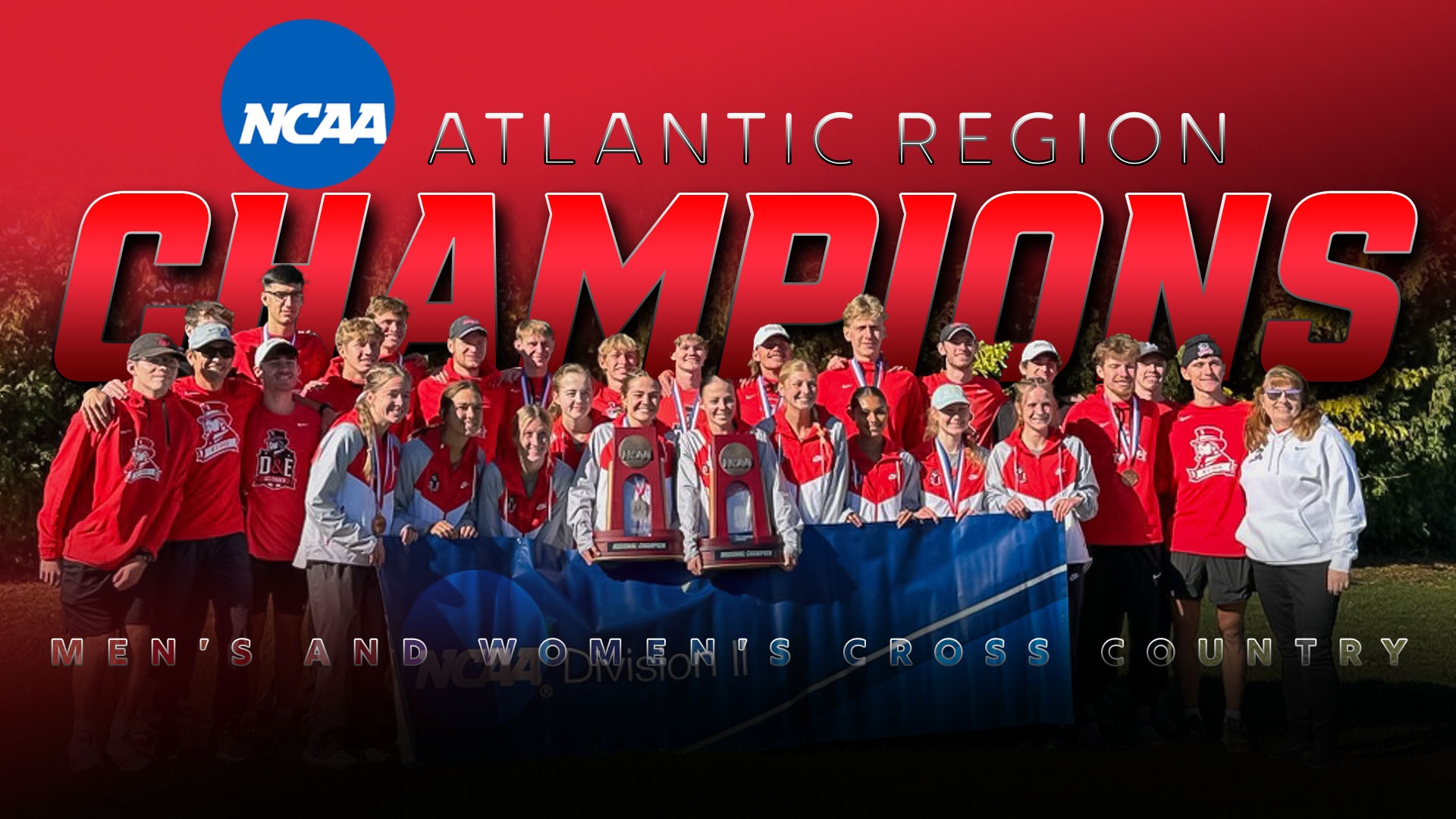 Men's and women's cross country 2024 NCAA DII Atlantic Region Champions