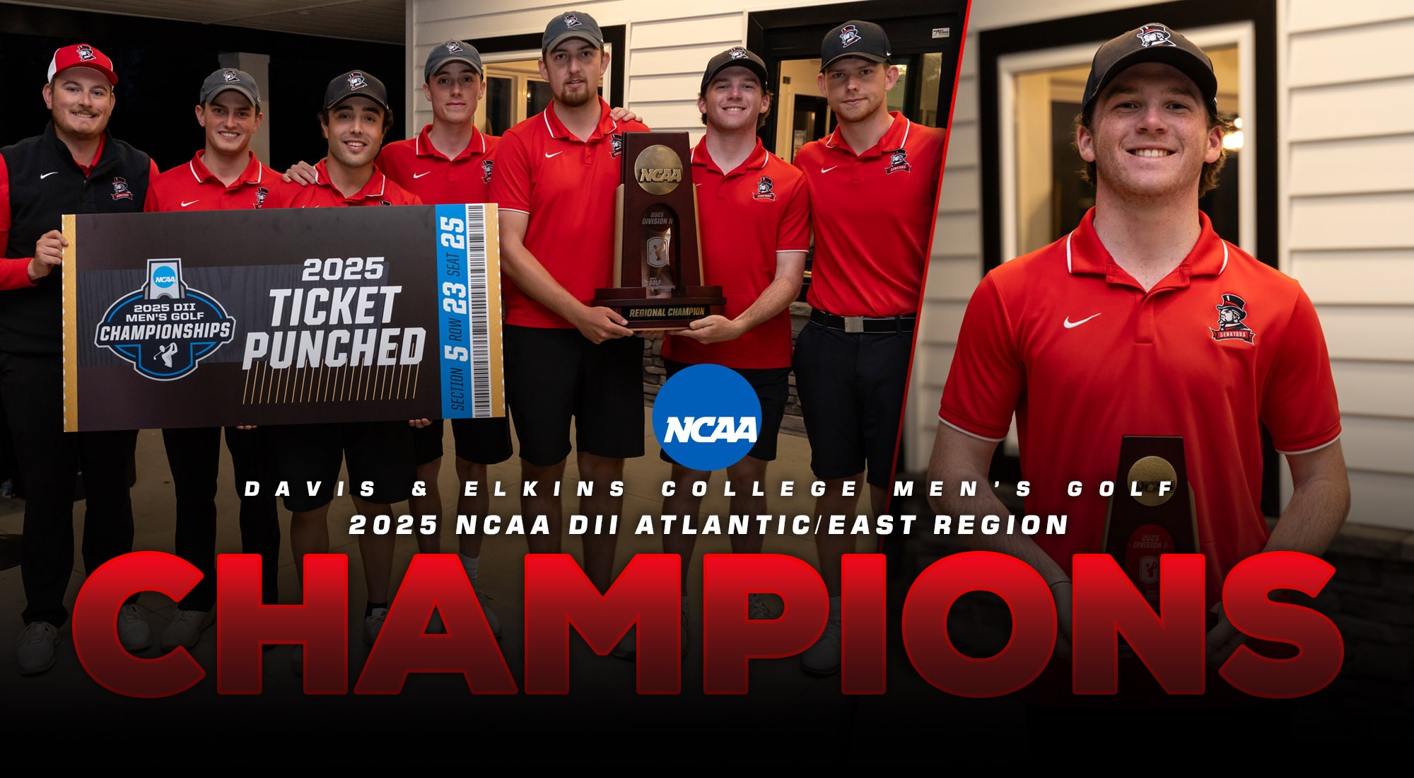 2025 men's golf NCAA DII Atlantic region champions