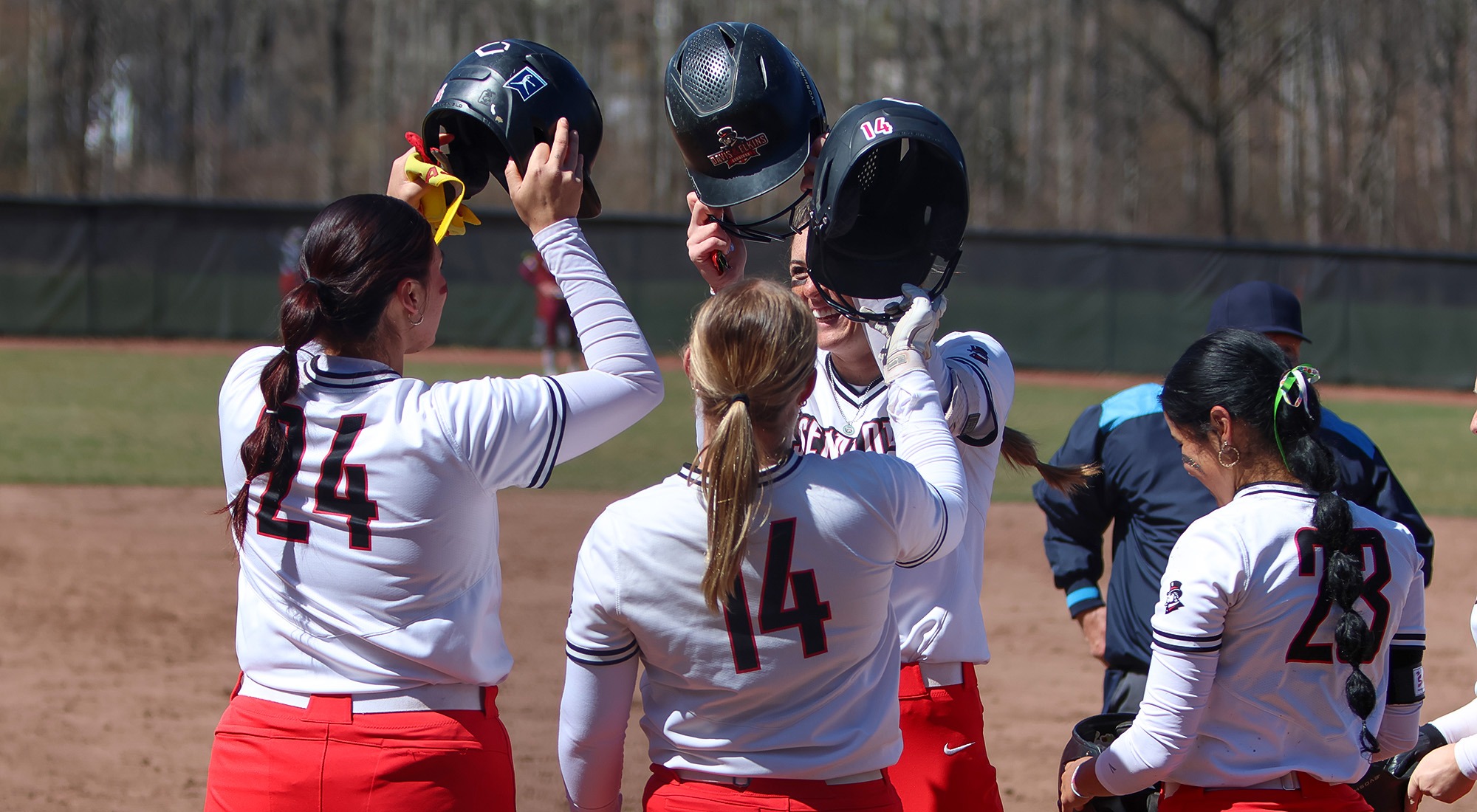Seniors celebrate at the plate