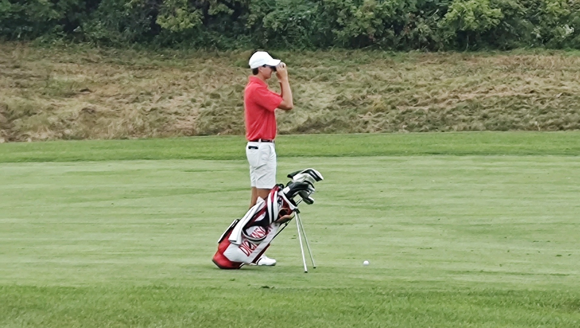 Ryan Wheeler looking down the fairway at The Gauntlet Tournament on 9-11-23