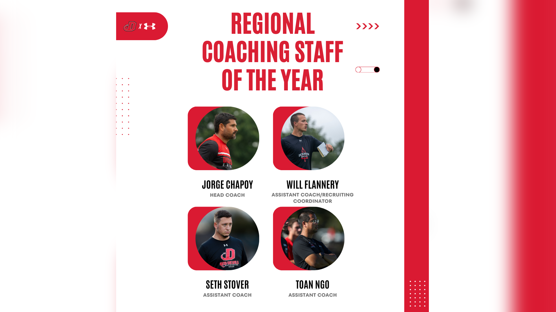 United Soccer Coaches Regional Coaching Staff of the Year release 12-6-24