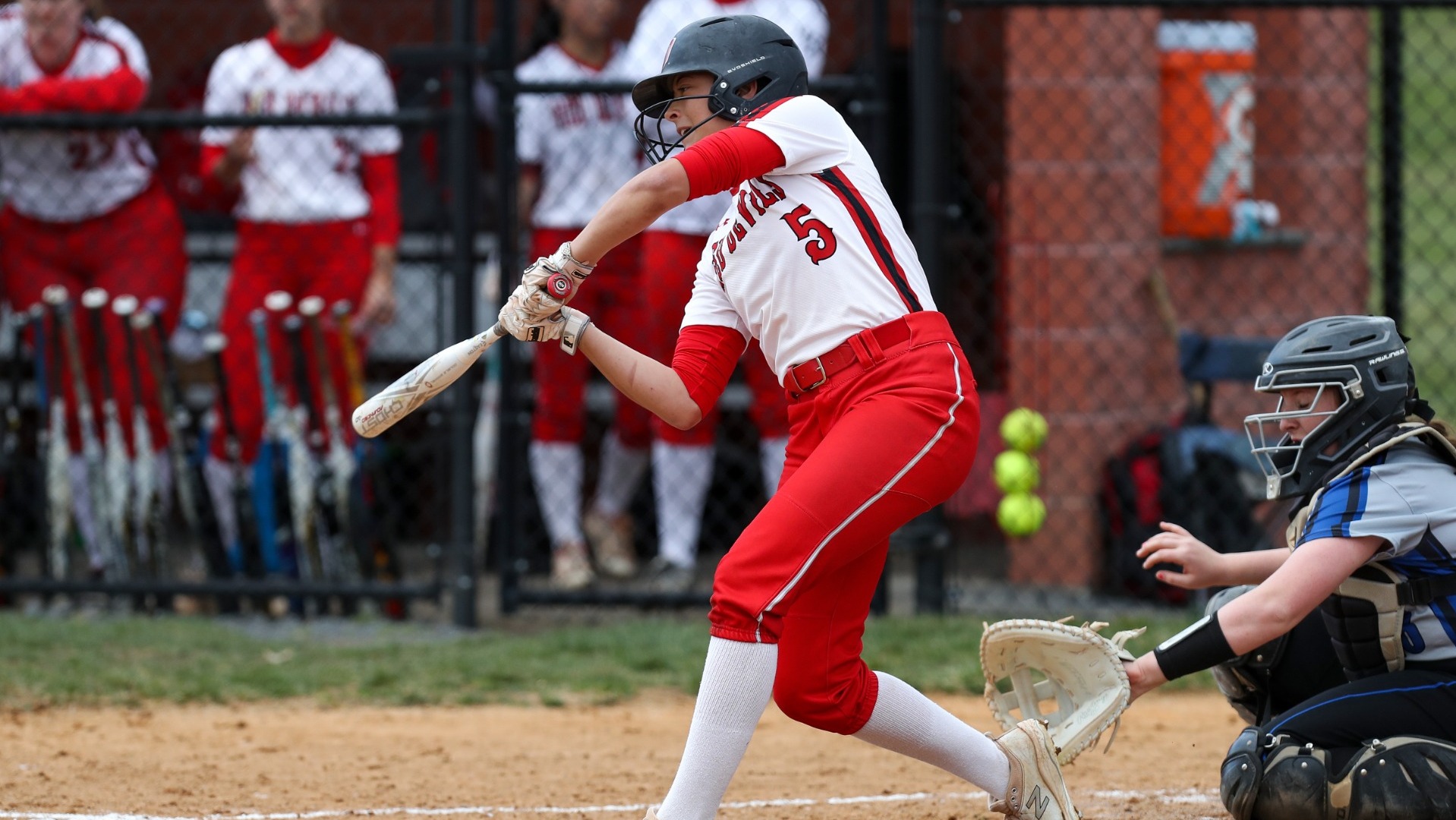 Laila Gwathmey at-bat against Elizabethtown College during the 2023 season