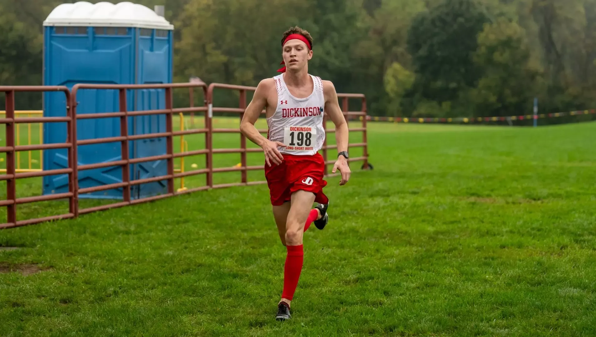 Alexander Kane winning the 8k race at the Dickinson College Long-Short Invite on 9-28-24