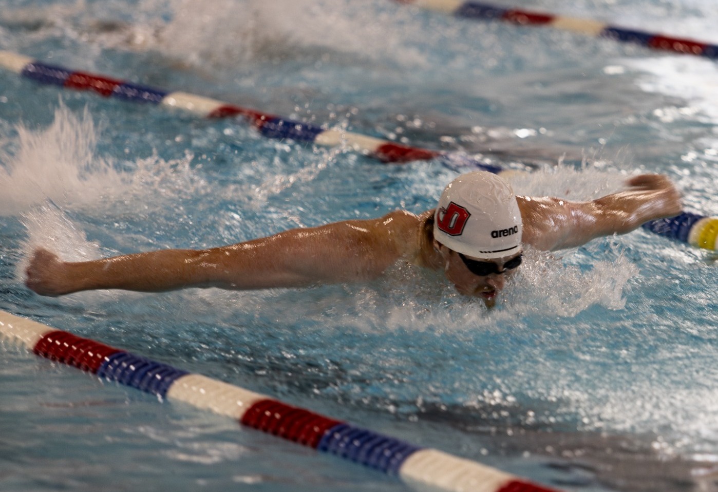 Dickinson men's swimmer competes in meet against Washington College