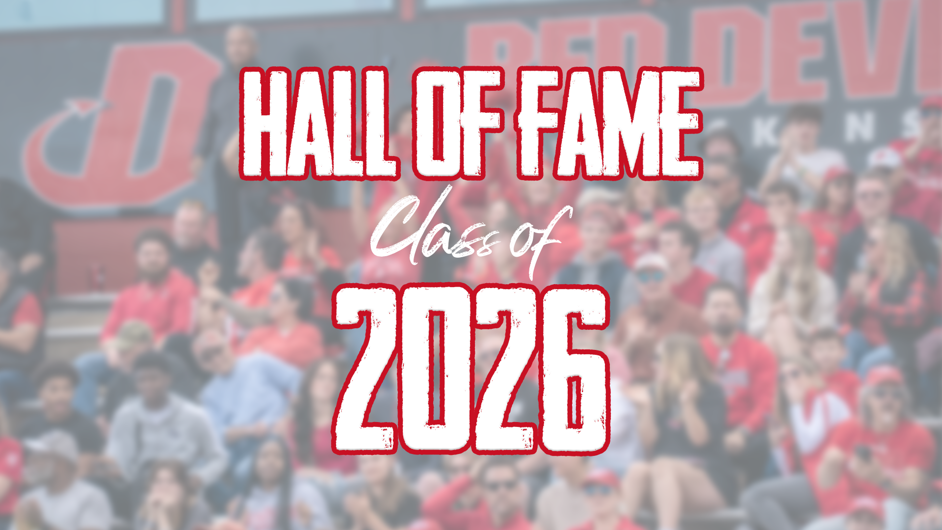 Hall of Fame release story graphic for the Class of 2026