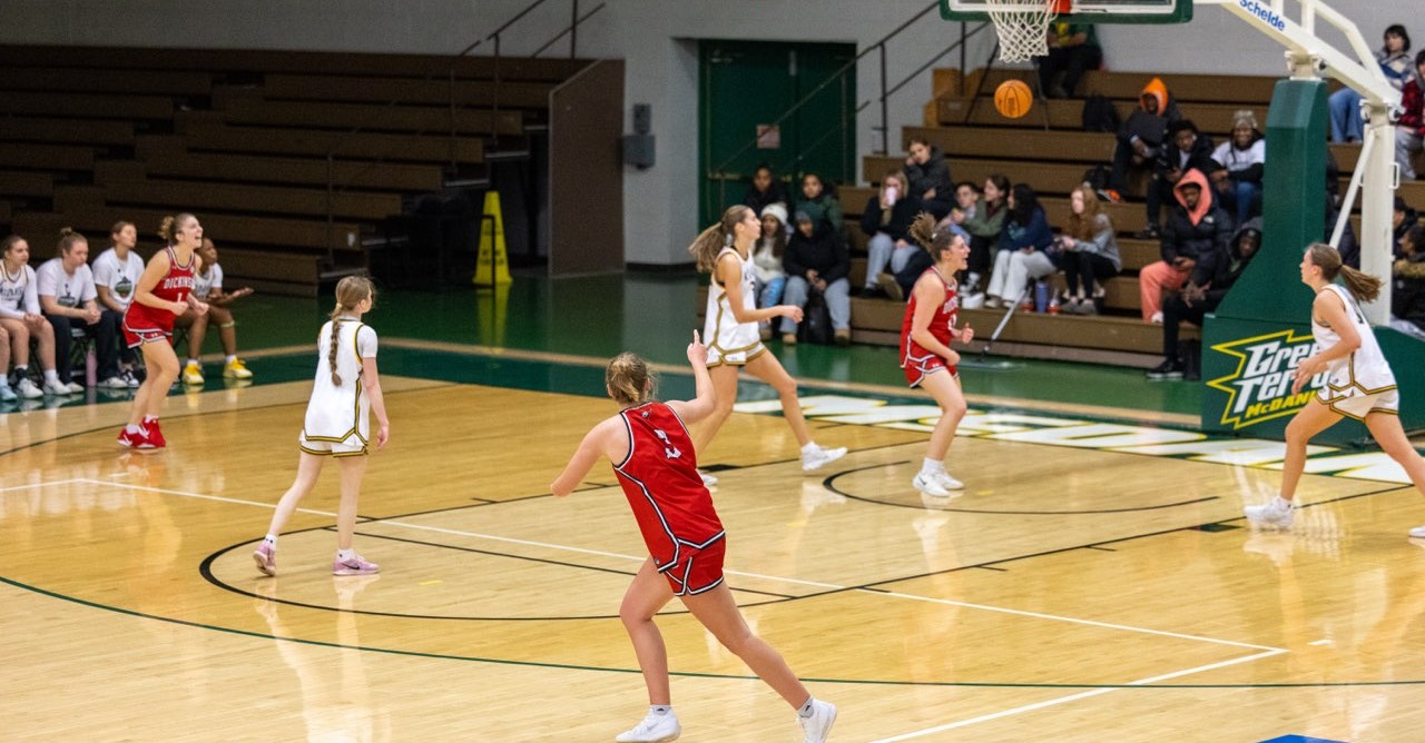 Wide angle shot of the court during the women's basketball game against McDaniel College on 12-3-25