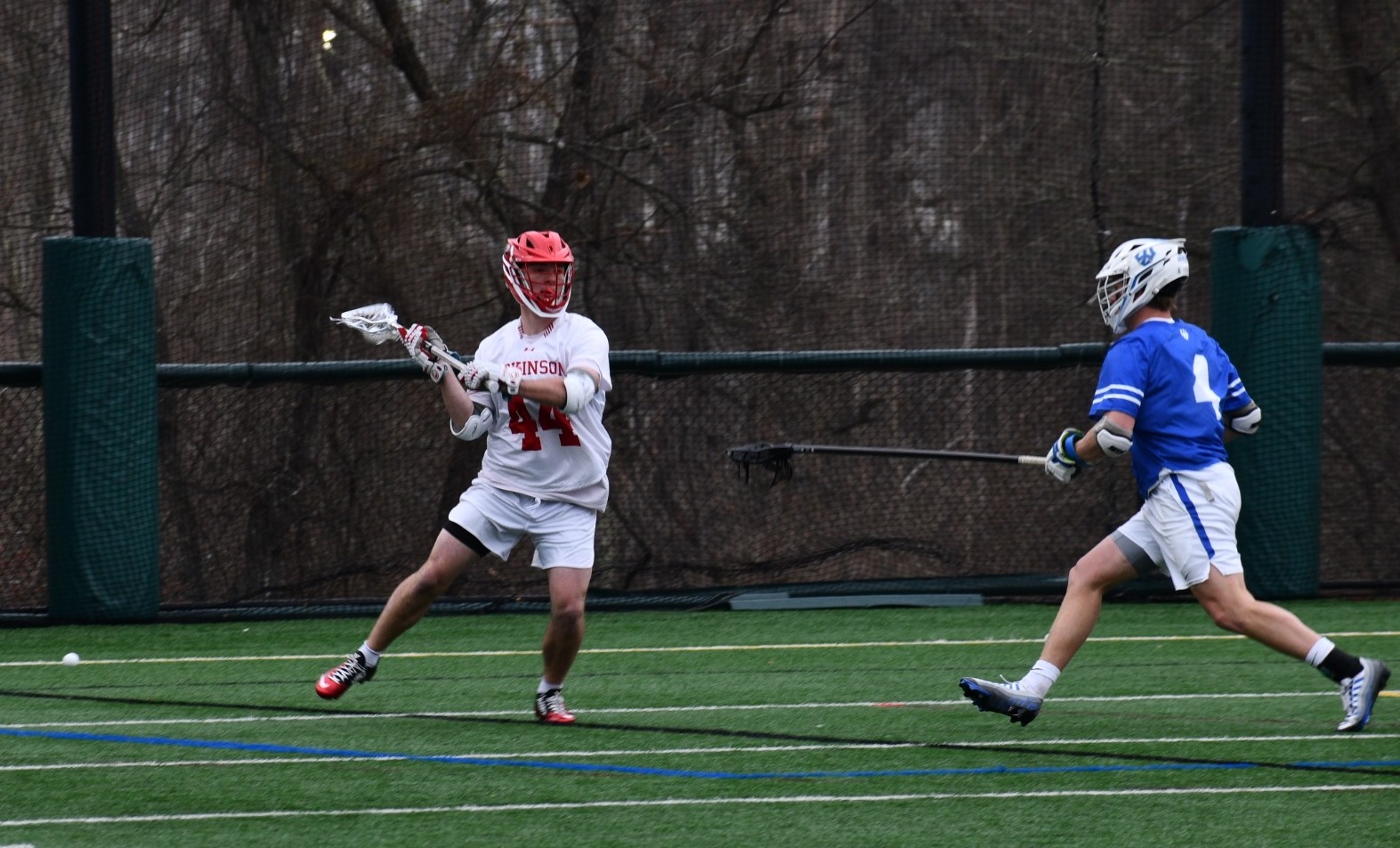 Charlie Baughan going to make a pass against Washington and Lee University on 3-15-25