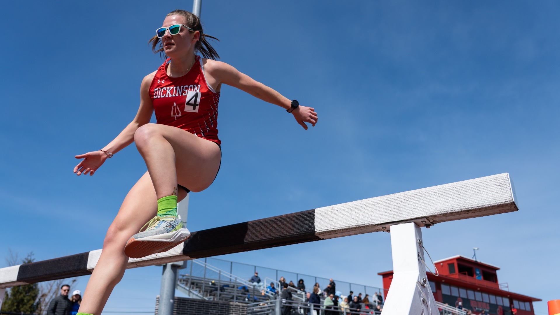 Dickinson outdoor women's track and field athlete at the Little Three Championship on 3-23-25