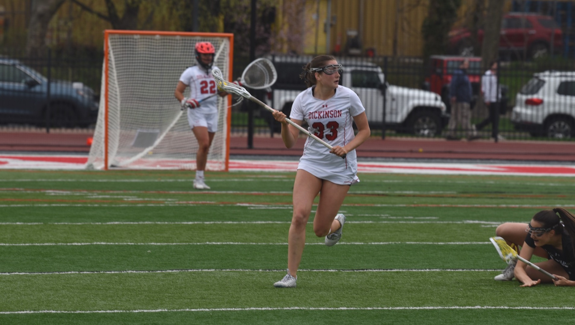 Sage Whiteside carrying the ball downfield during the 2025 season