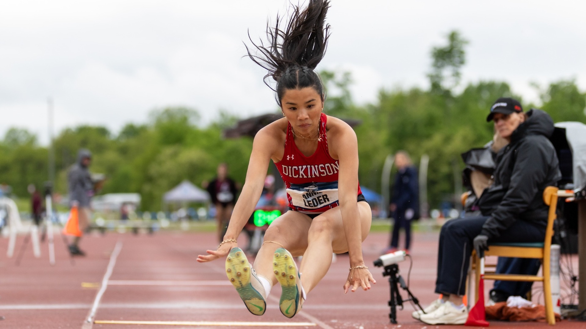 Annie Leder during the long jump at the NCAA DIII Outdoor Track and Field Championships on 5-22-25