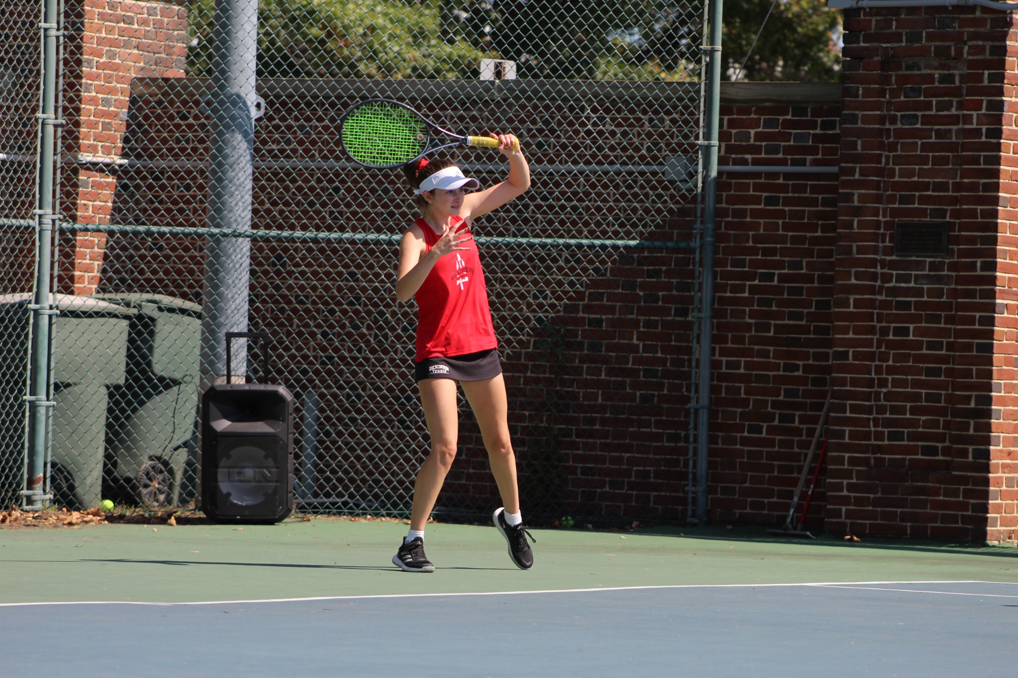 Dickinson Women Tennis ready to hit.