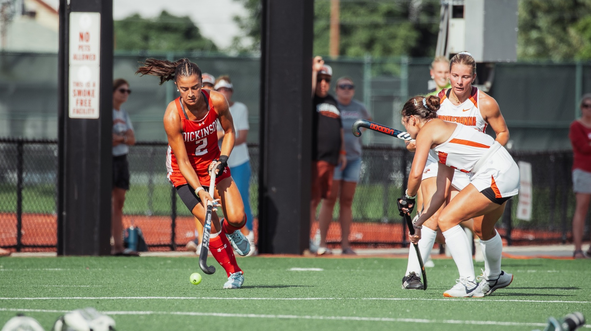 Alex Hackett carrying the ball forward against Susquehanna University on 9-9-26