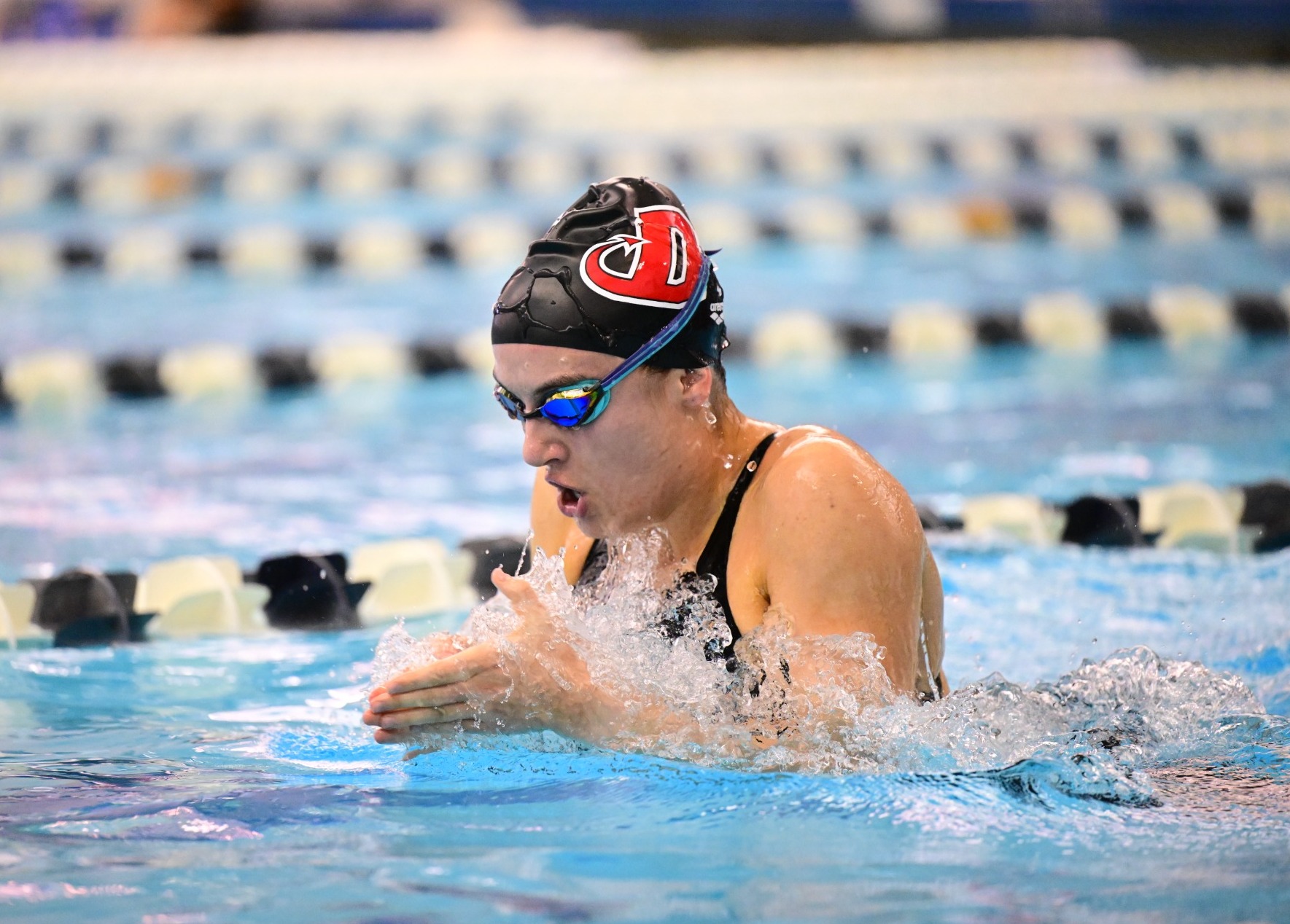 Dickinson women's swimmer competes