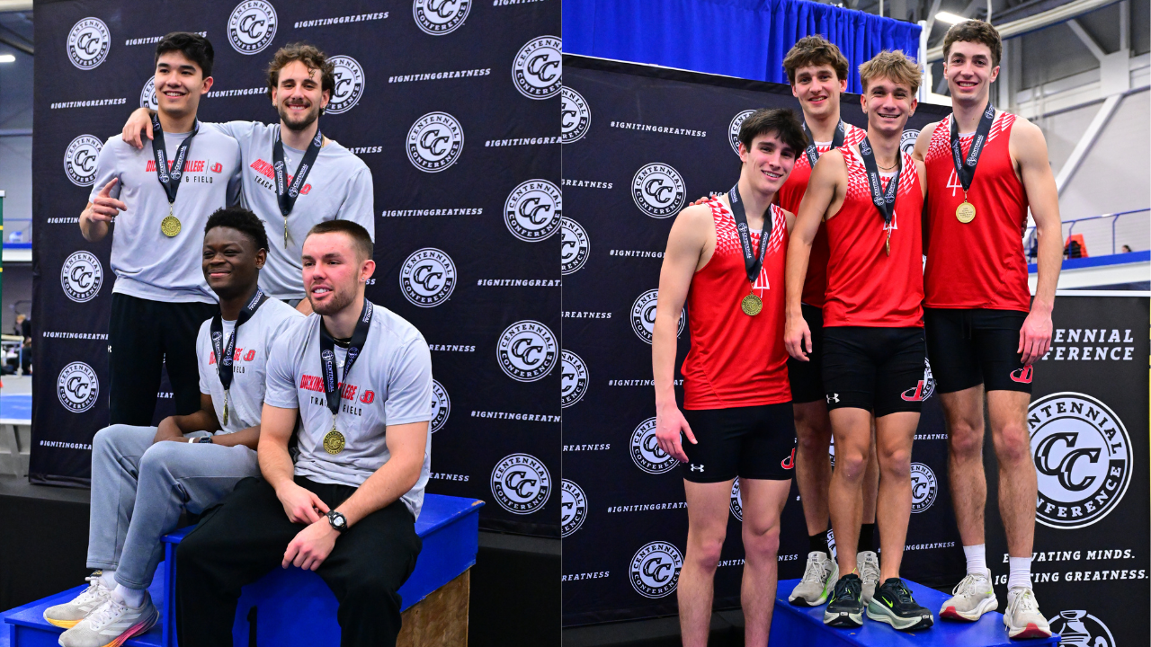 Red Devils on the podium at the 2026 CC Indoor T&F Champs
