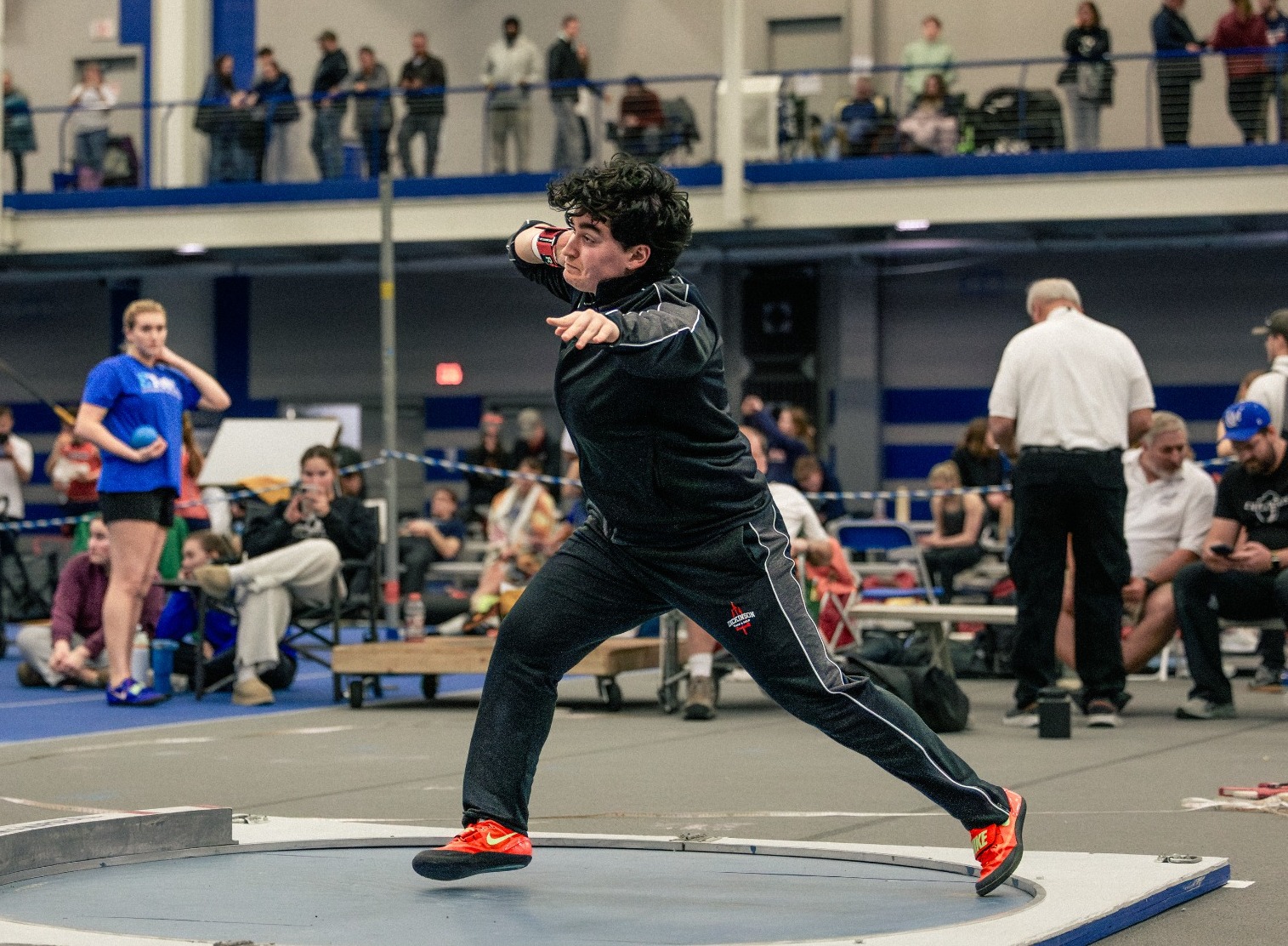 Track and field thrower Damien Labrada competes