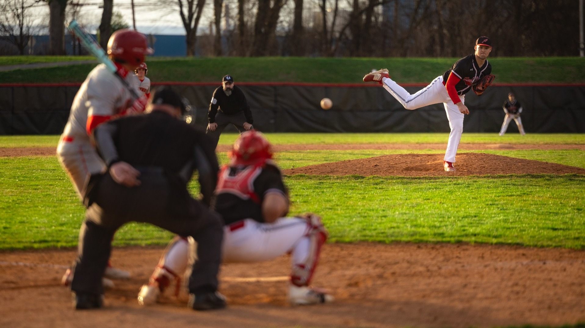 Pitch coming into a St. Lawrence hitter on 3-24-26 at MacPhail Field