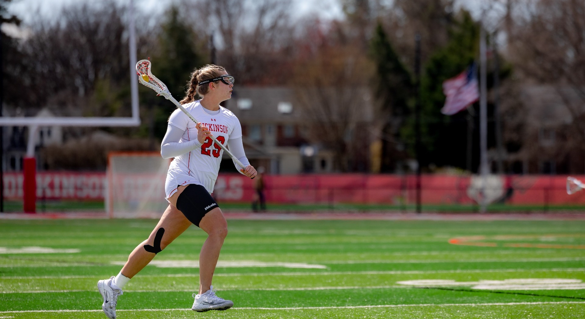 Quinn Foa running down the field against Ursinus College on 3-28-26