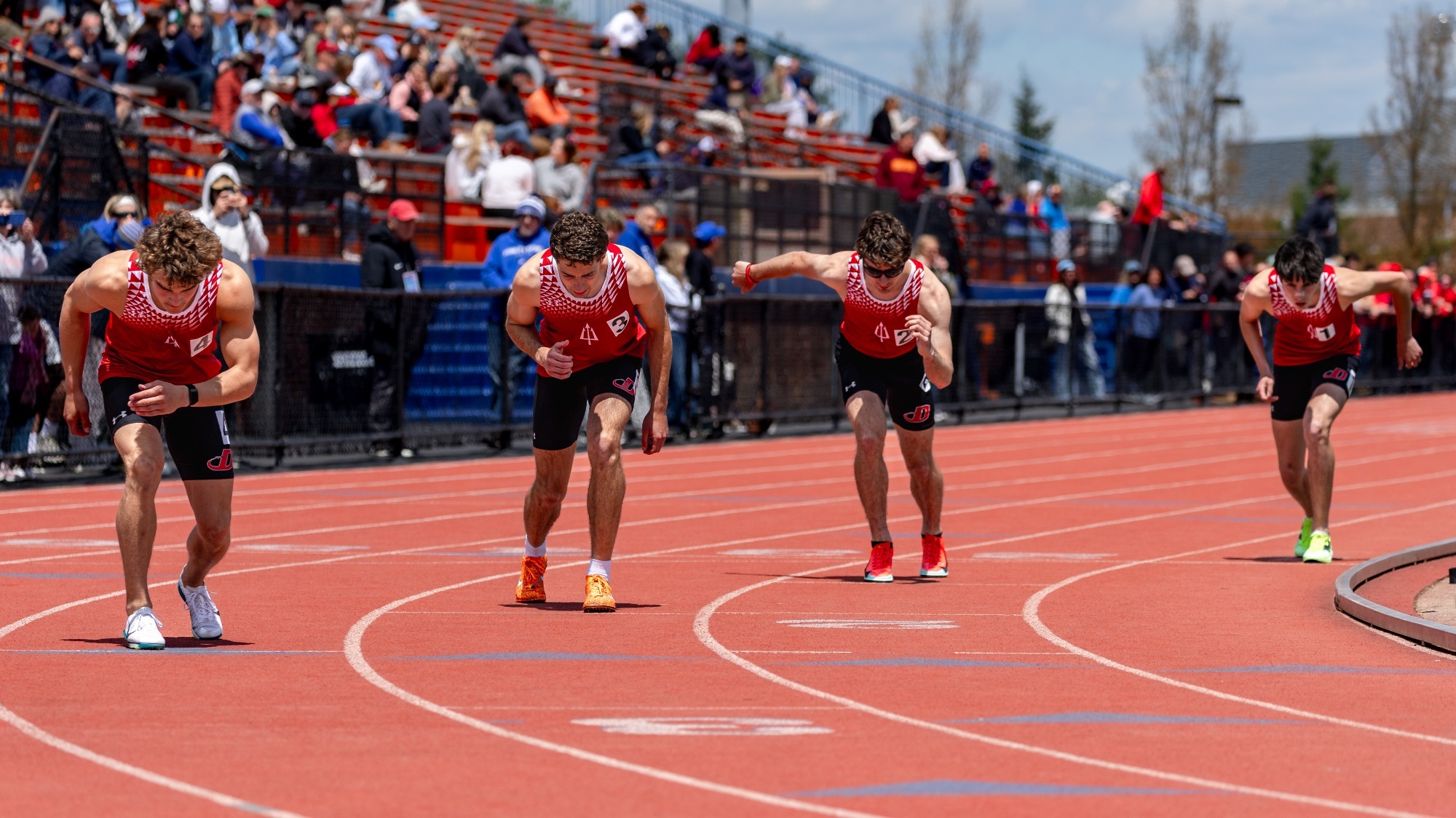 Four Red Devils gear up for a race