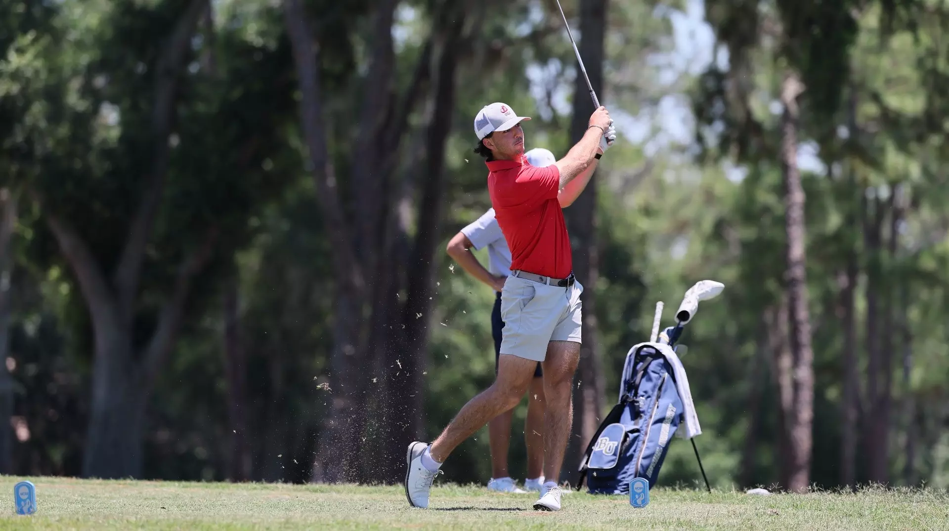 Collin McMahon-Shea taking a shot on Day Four of the 2026 NCAA Division III Men’s Golf Tournament