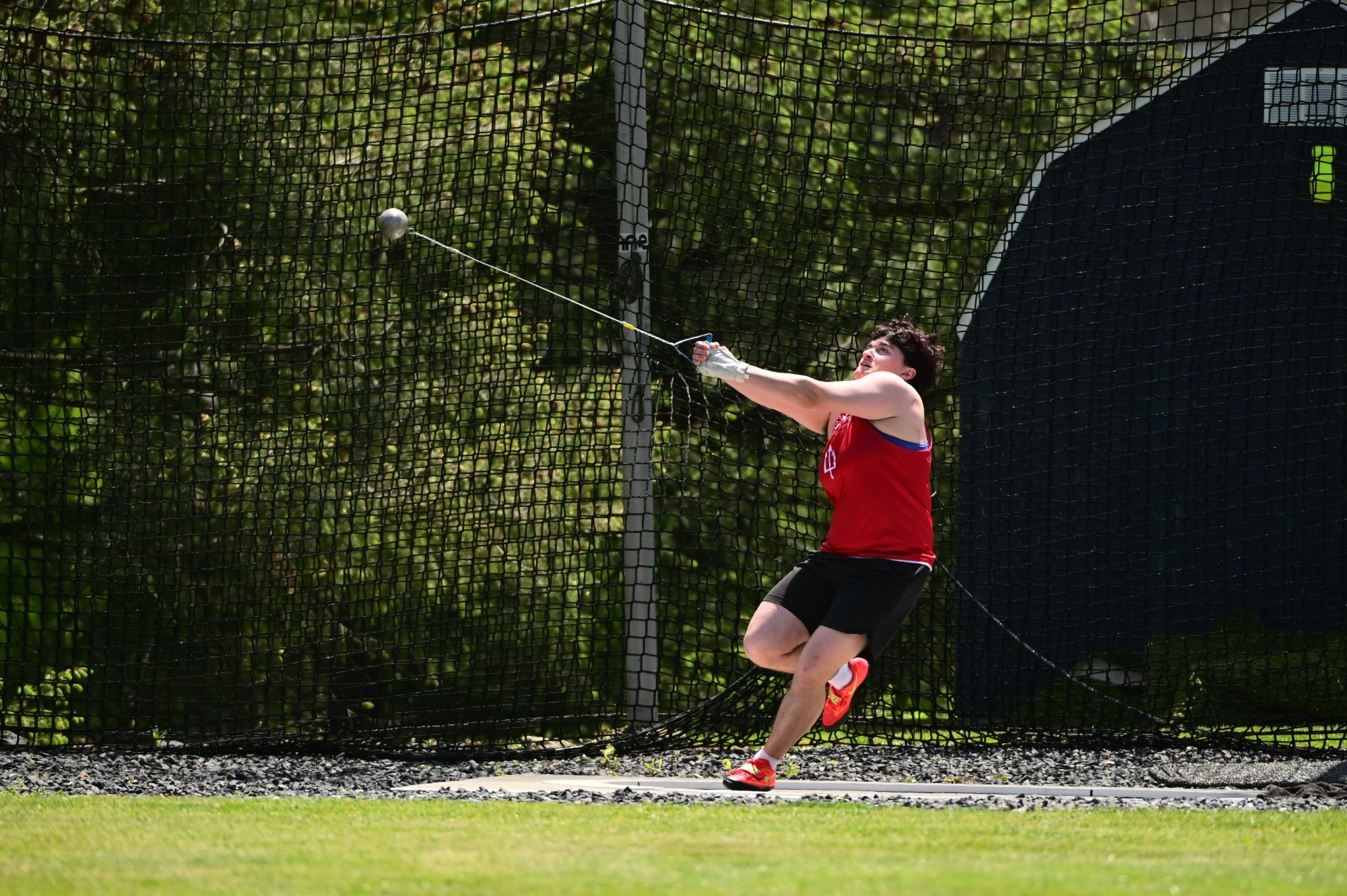 Damien Labrada competes in hammer