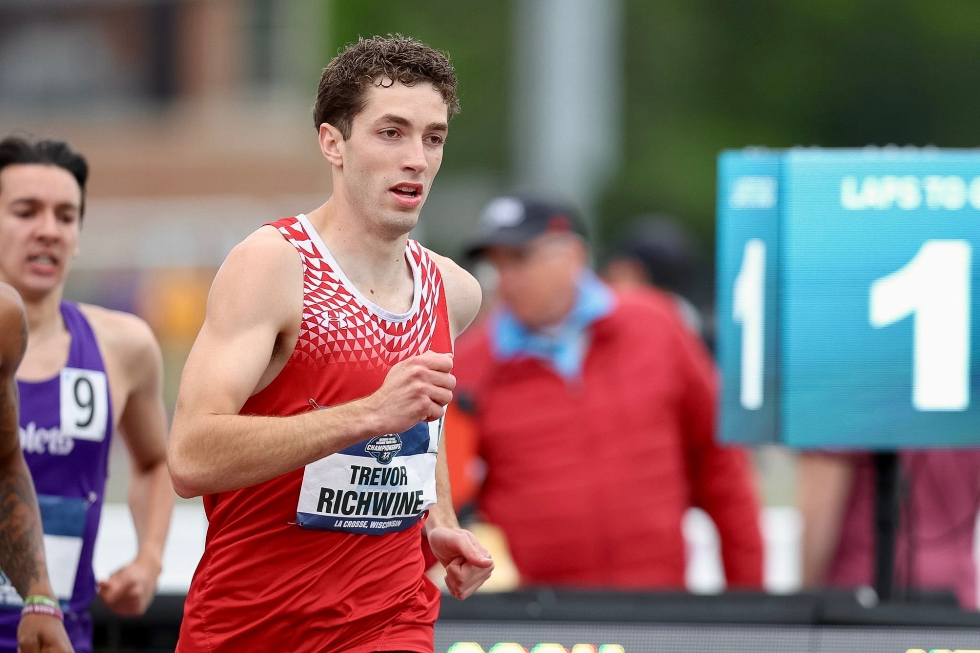 Trevor Richwine runs in a race at Nationals