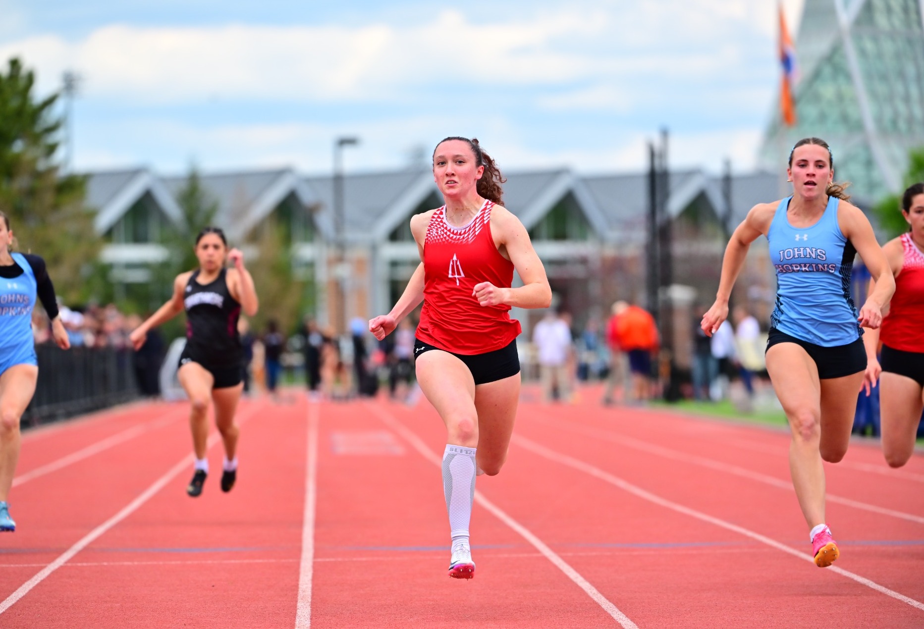 Erin Olsavsky runs down the track
