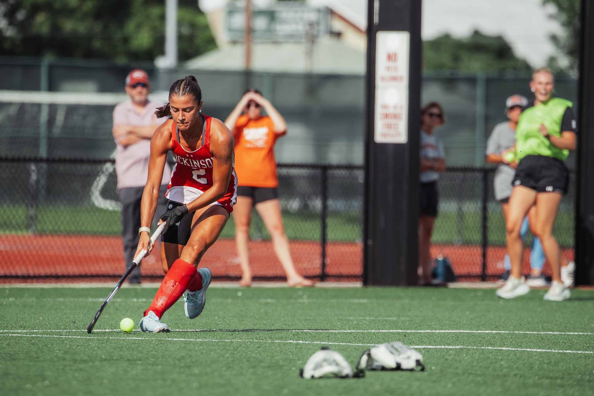 Alex Hackett dribbles the ball in a win over Susquehanna