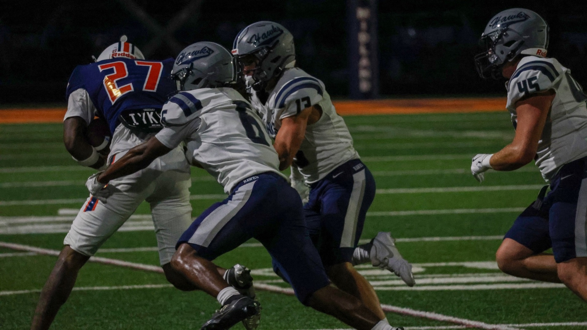 Dickinson State University football in a game against Midland University