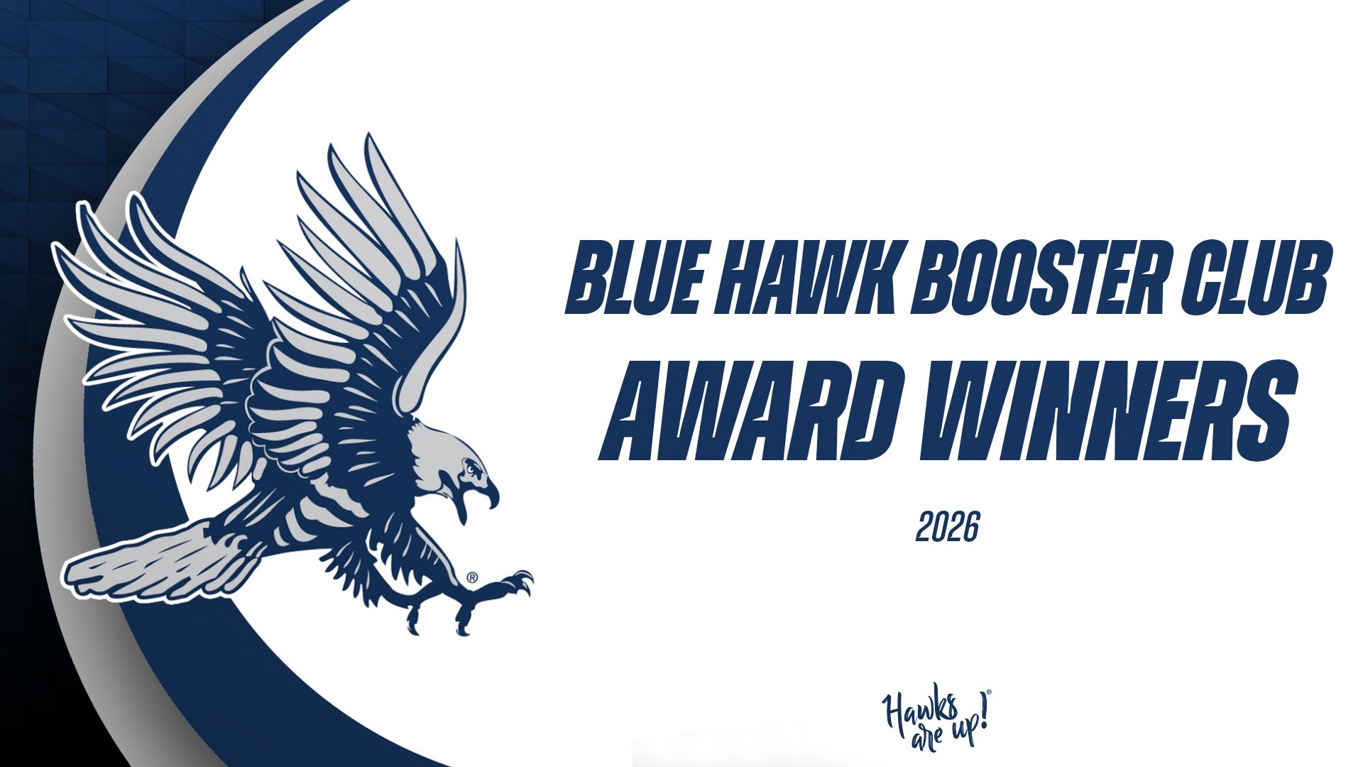 Blue Hawk booster club award winners 