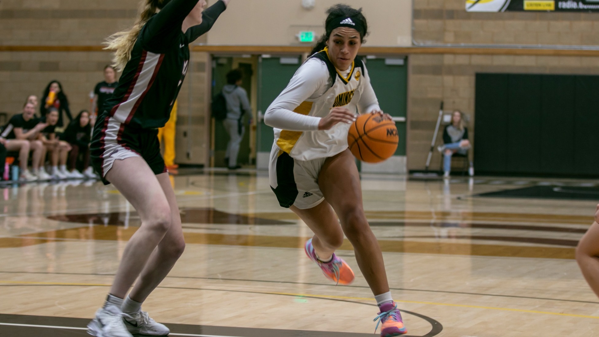 Keyonee Neal drives to the hoop