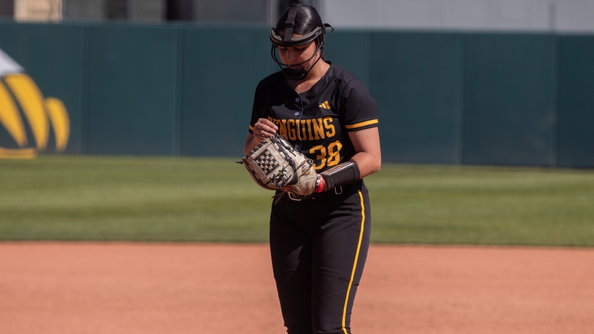 Nayellys Torres-Gonzalez prepares herself for a pitch in the circle