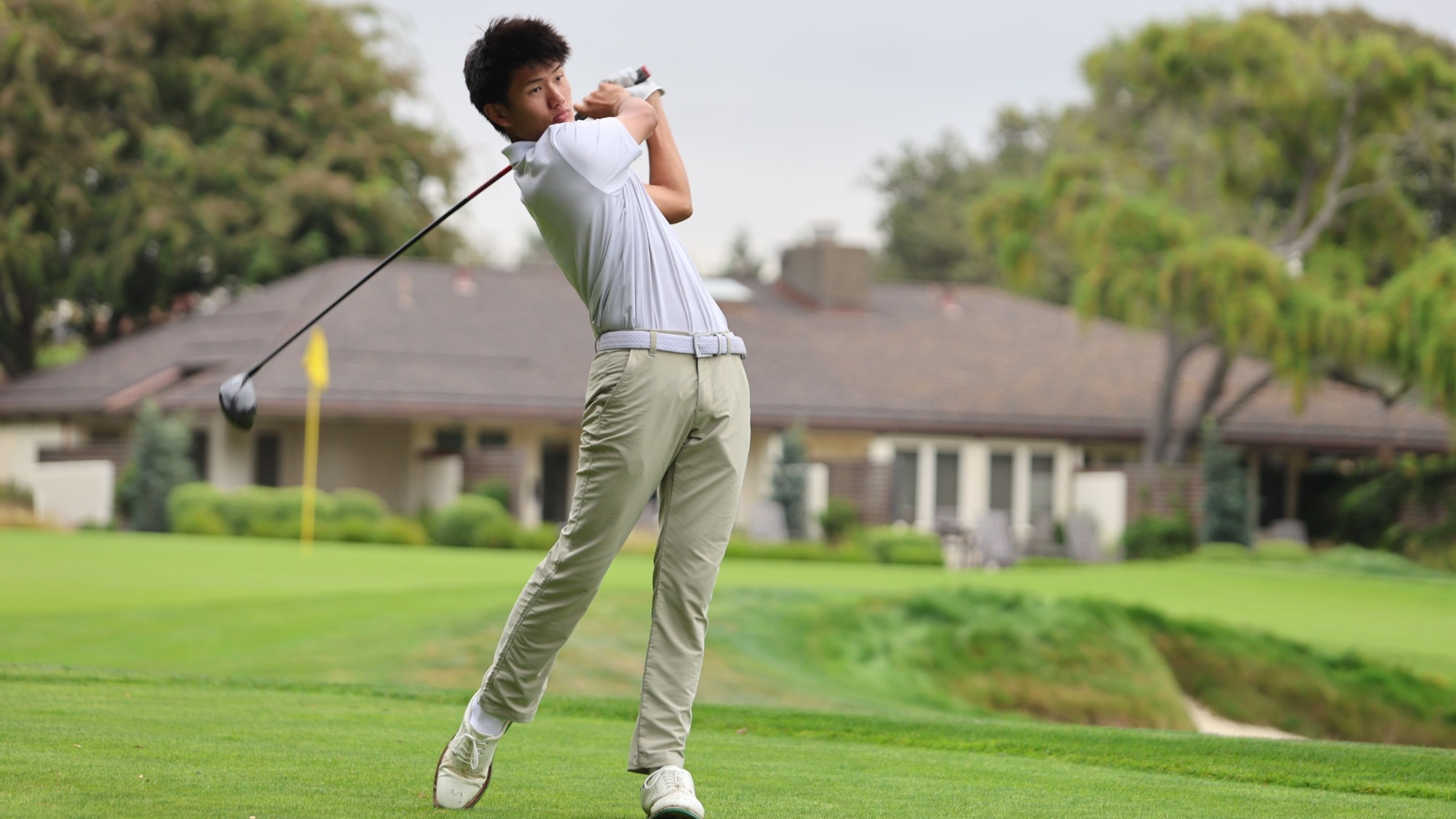 Jonathan Chen tees off at the RCA Electric Invitational