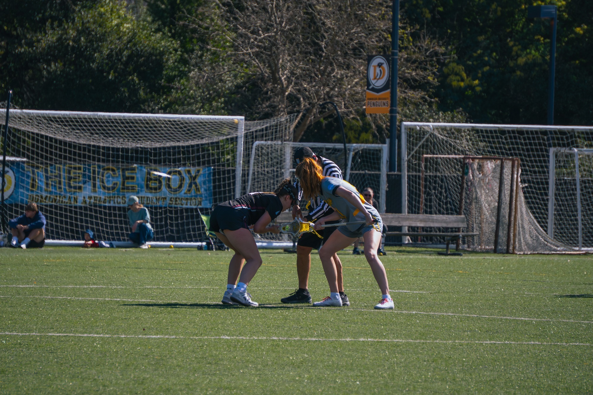 Olivia Johnson faceoff against FPU