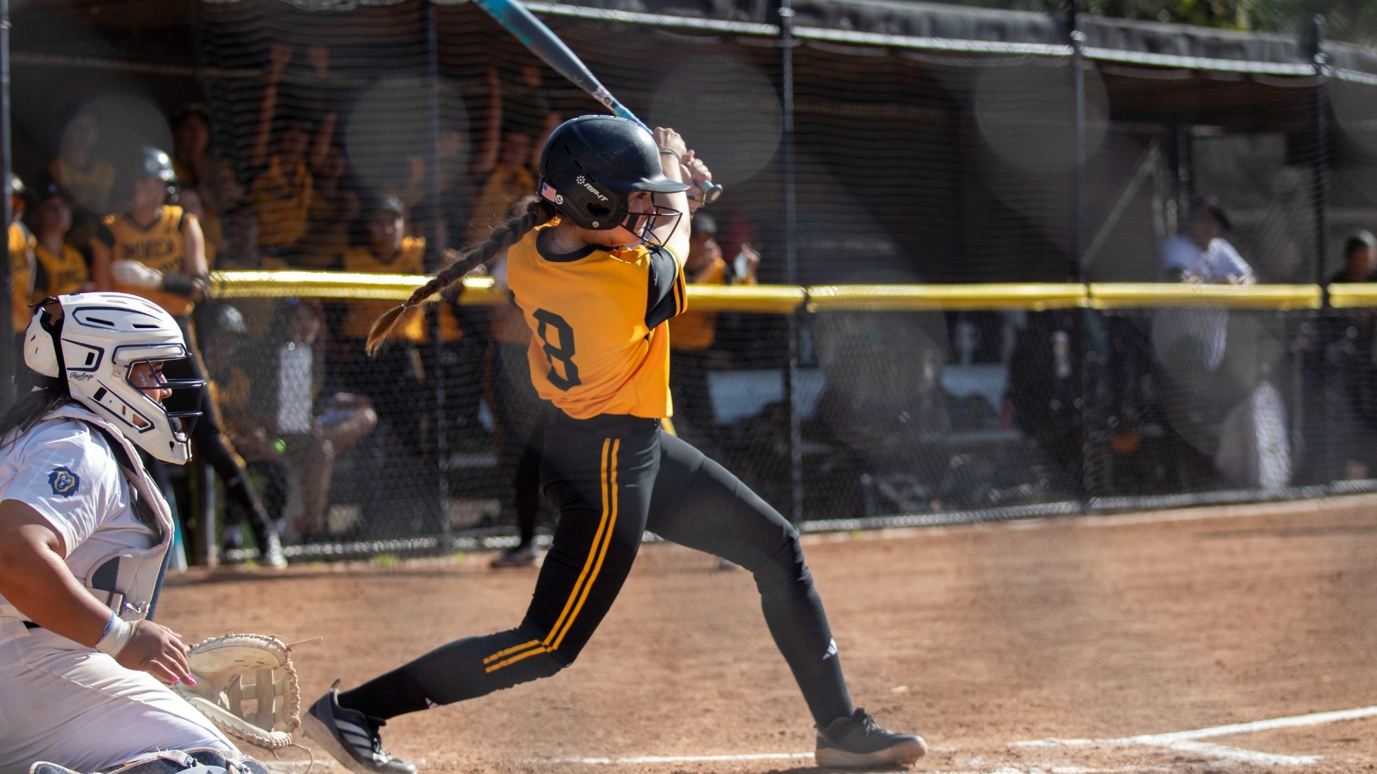 Morgan Heggstrom at the plate for Dominican