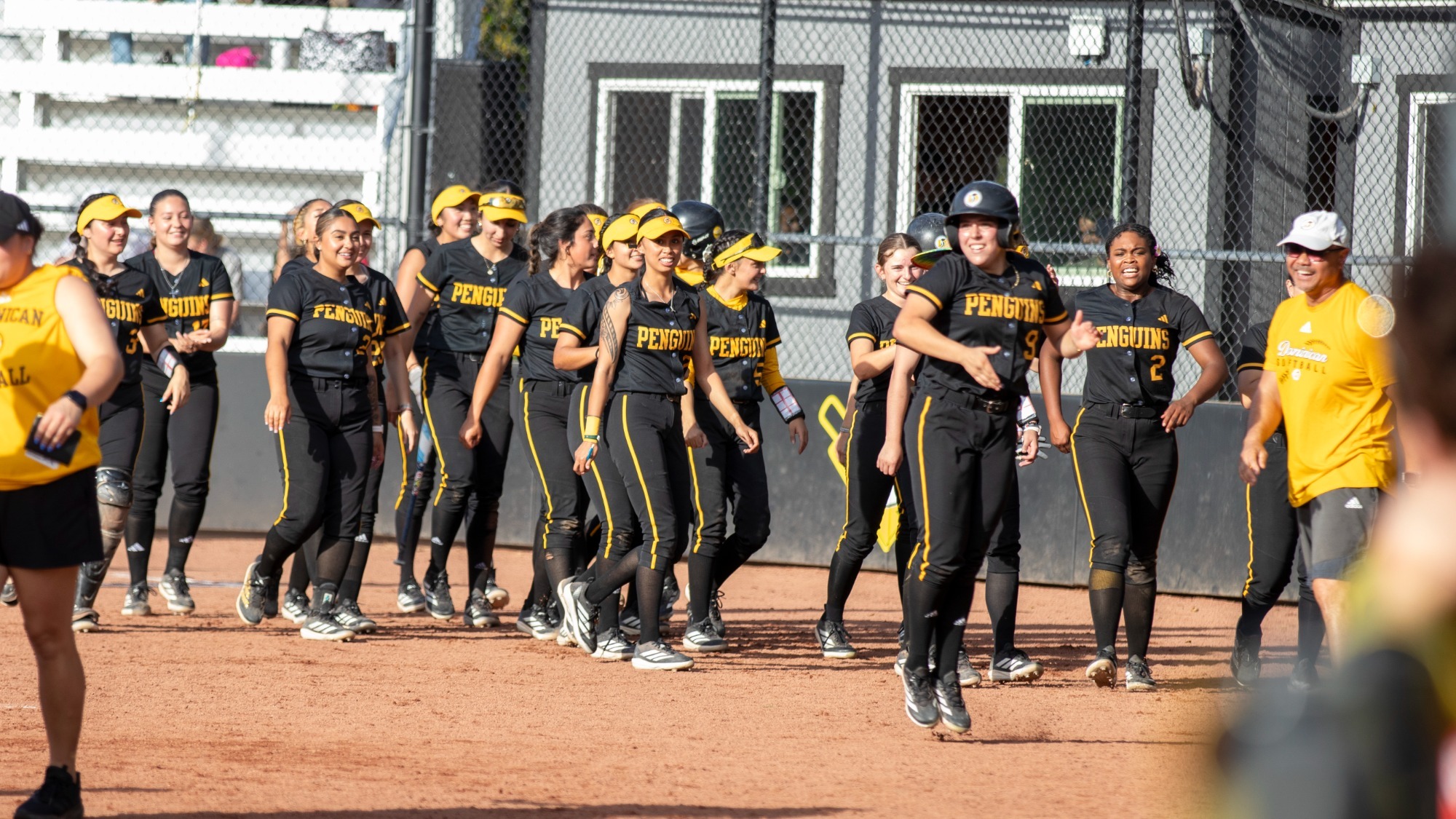 Leslie Ruiz celebrates after her game tying home run