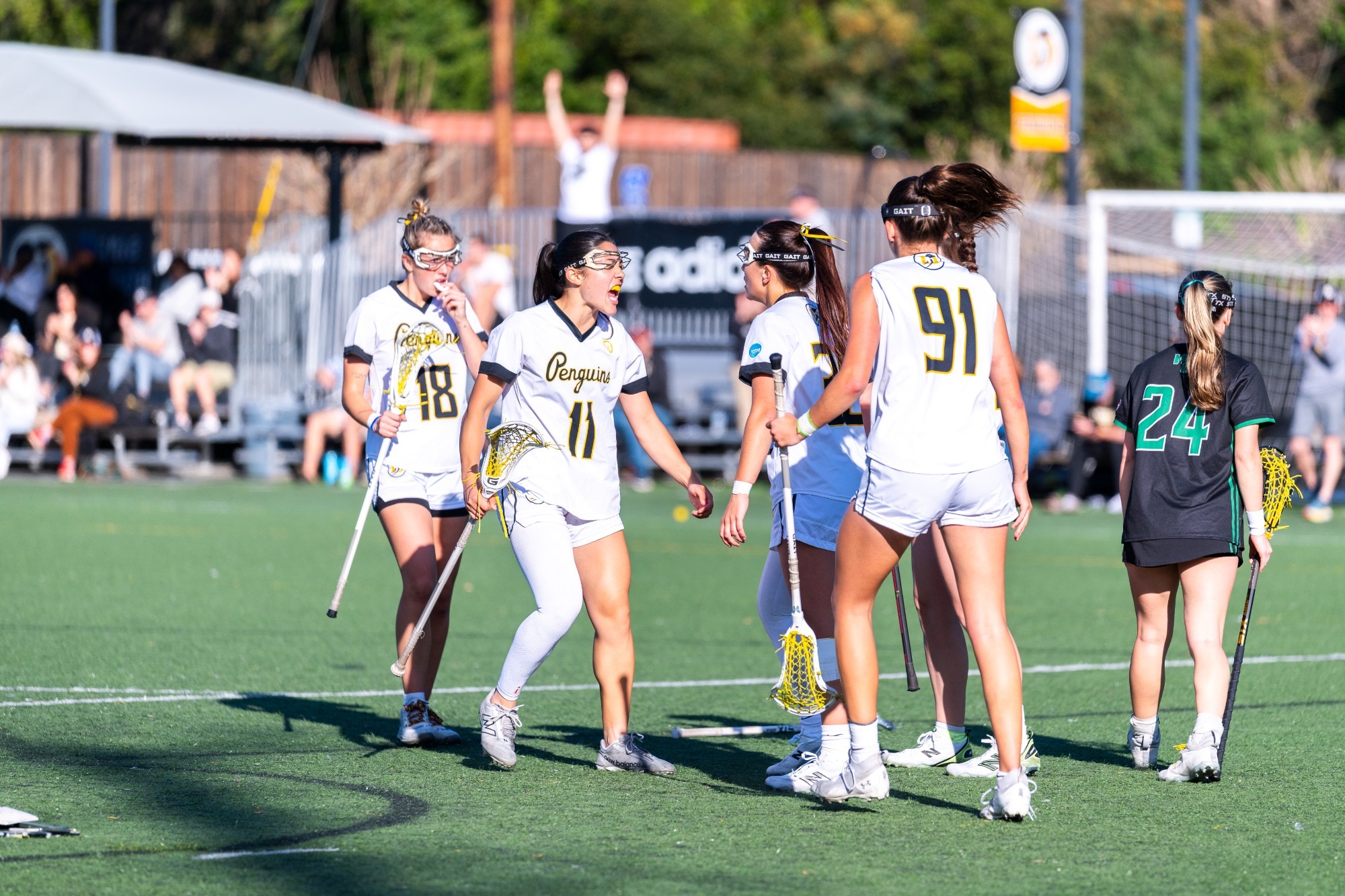 wlax celebrates goal