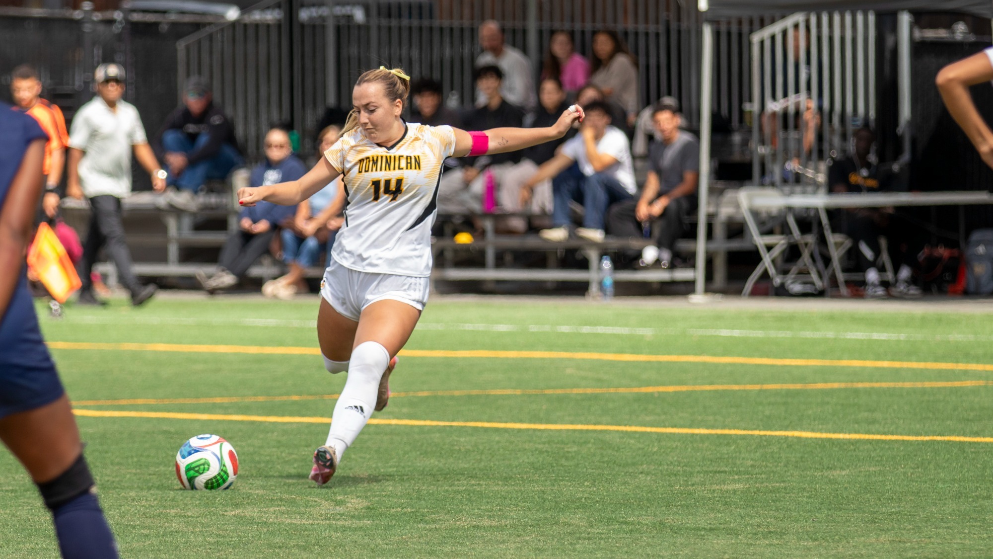 Janae Schwan winds up for a long distance attempt against Menlo